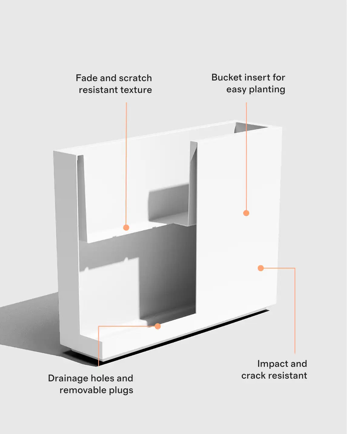 Block Series All Weather Rectangular Planter by Veradek