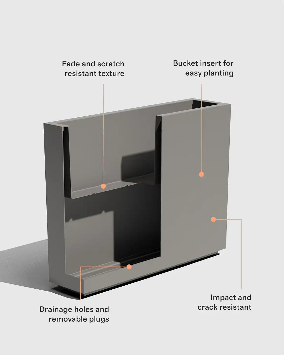Block Series All Weather Rectangular Planter by Veradek