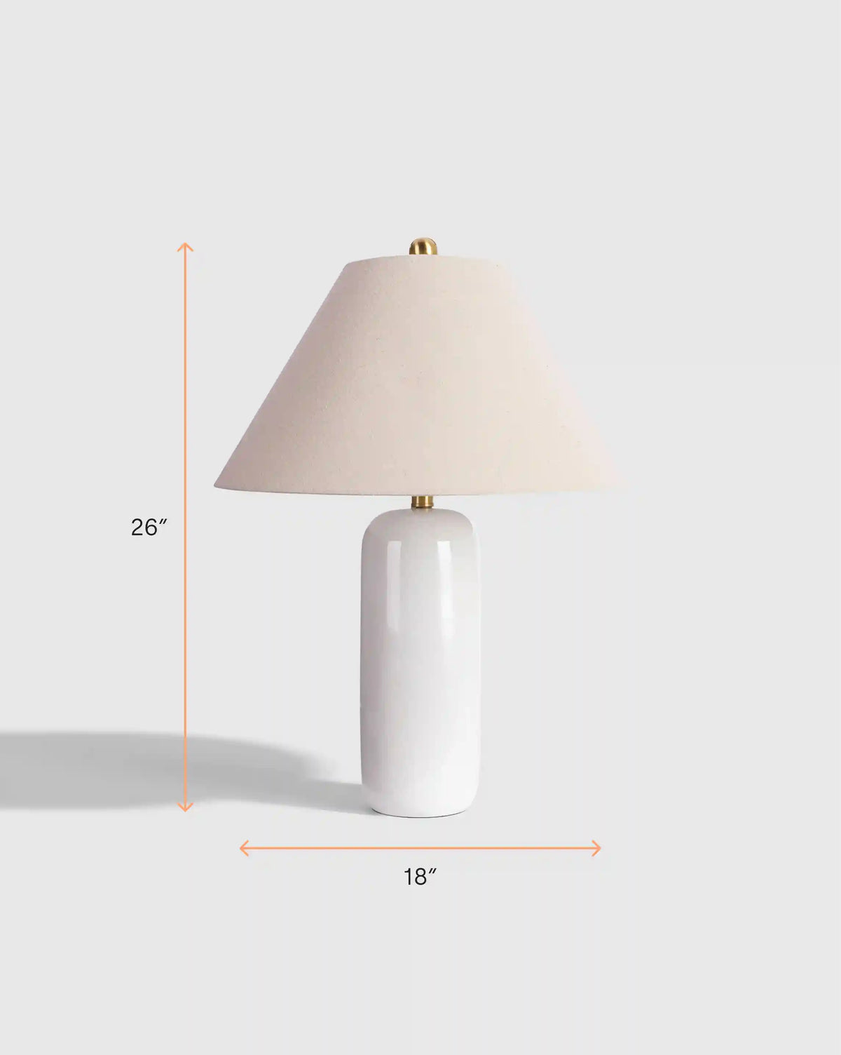 Glossy Cylindrical Ceramic Table Lamp