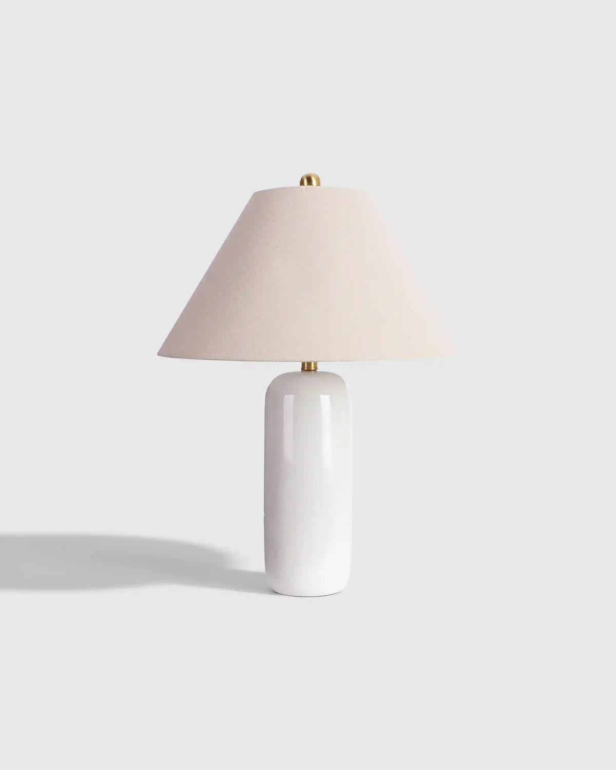 Glossy Cylindrical Ceramic Table Lamp
