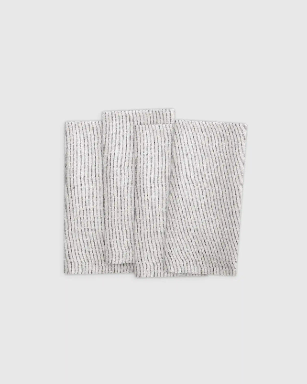 European Linen Stripe Napkins, Set of 4