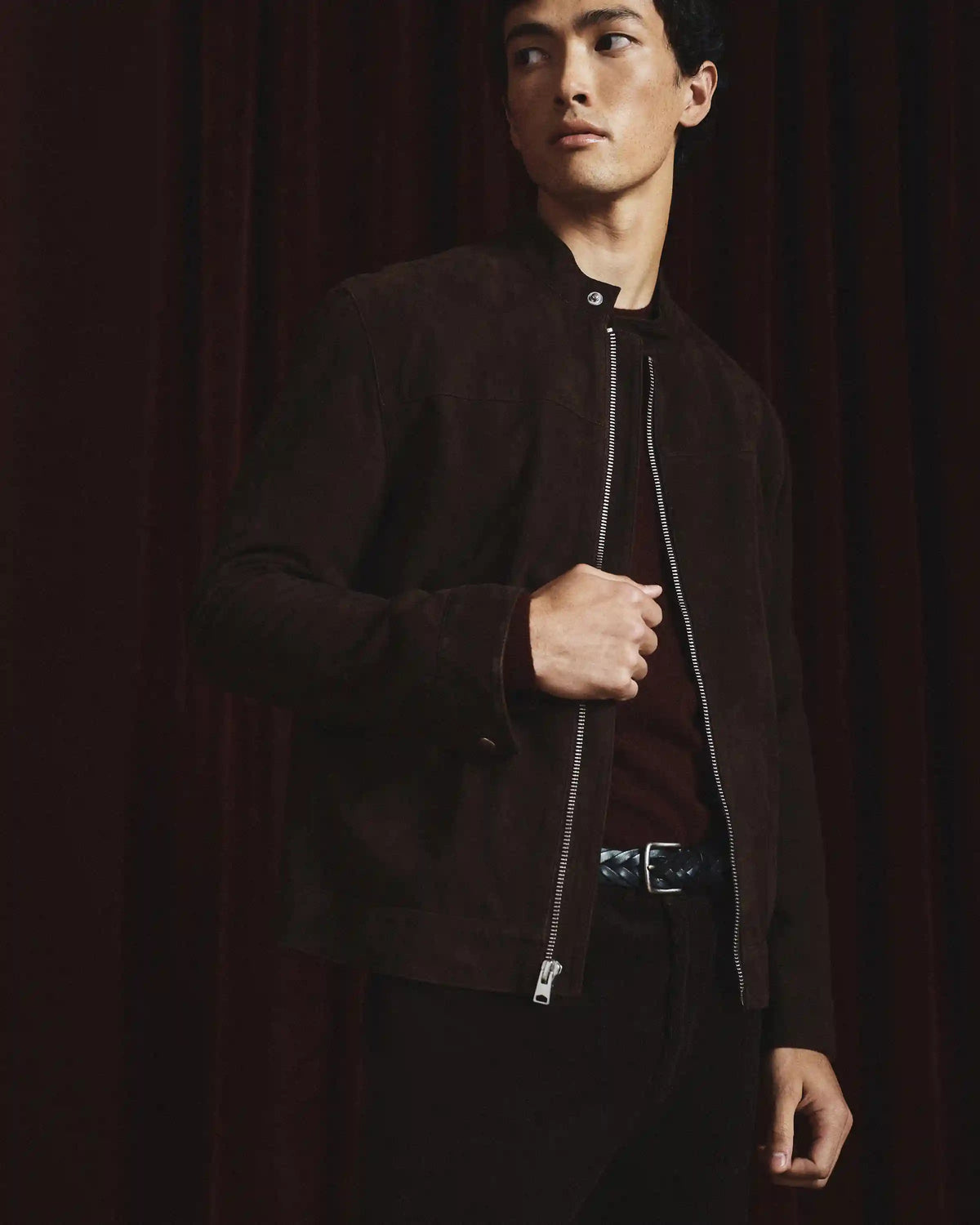 100% Suede Café Racer Jacket