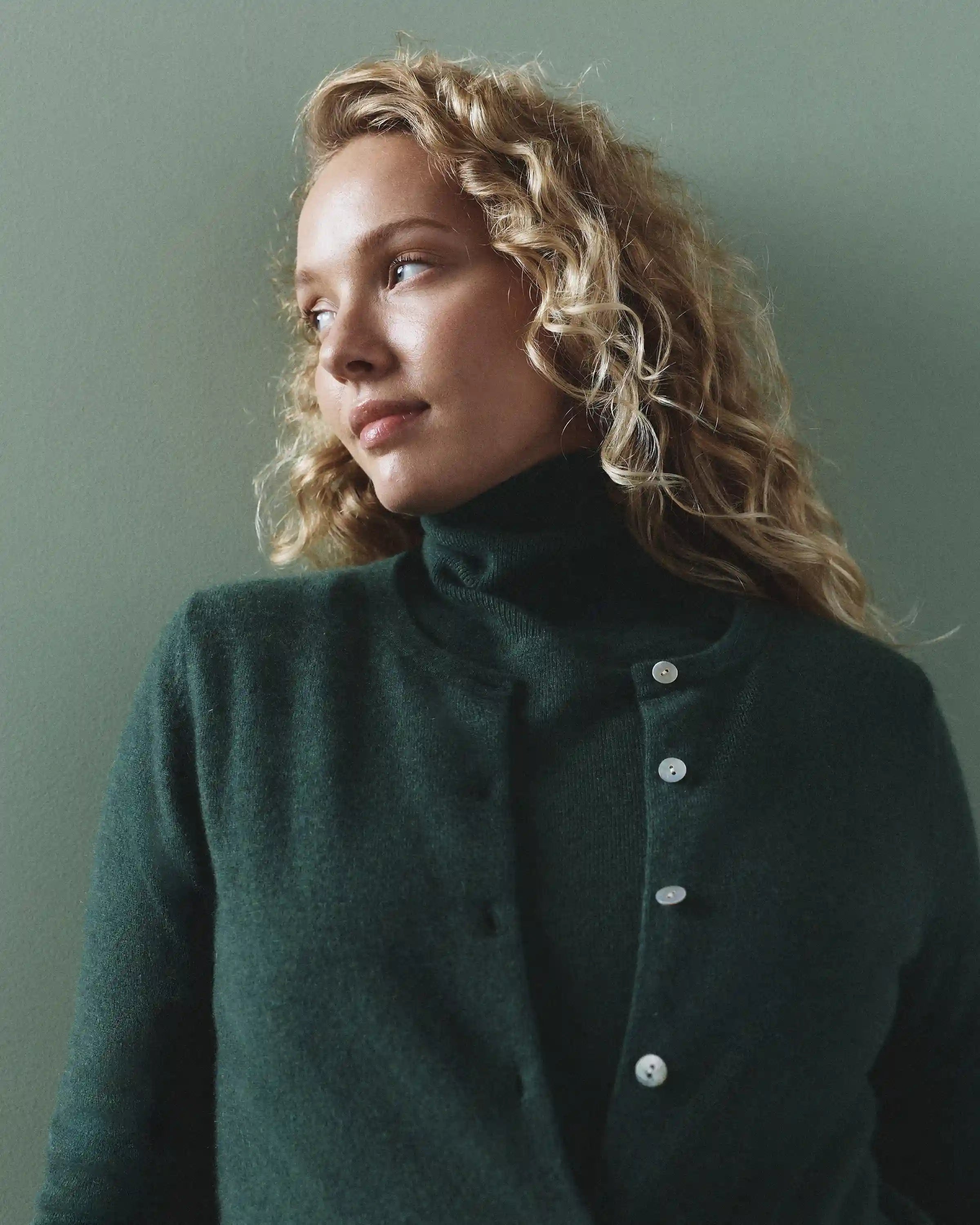 Mongolian Cashmere Cardigan Sweater