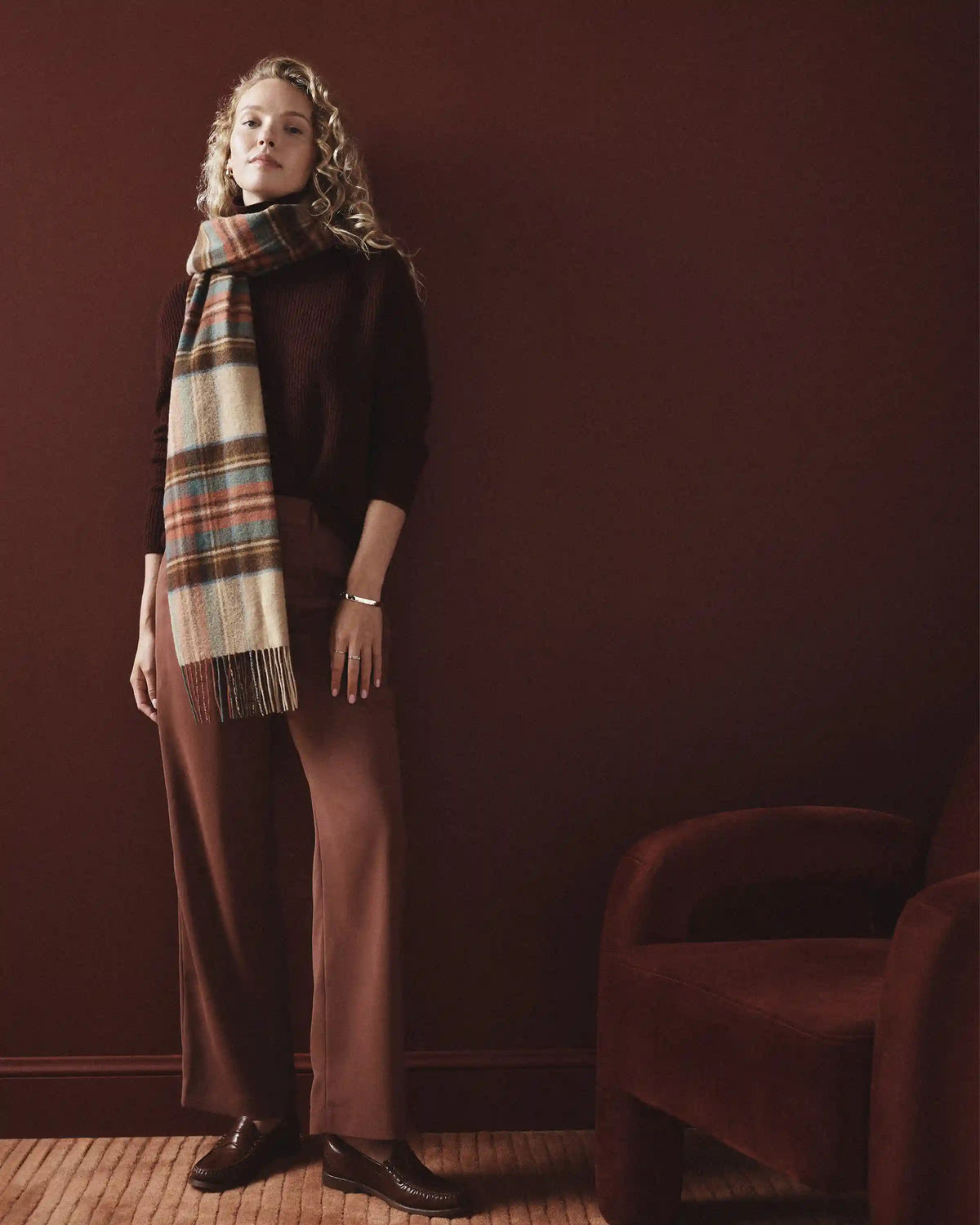 Mongolian Cashmere Fisherman Turtleneck Sweater