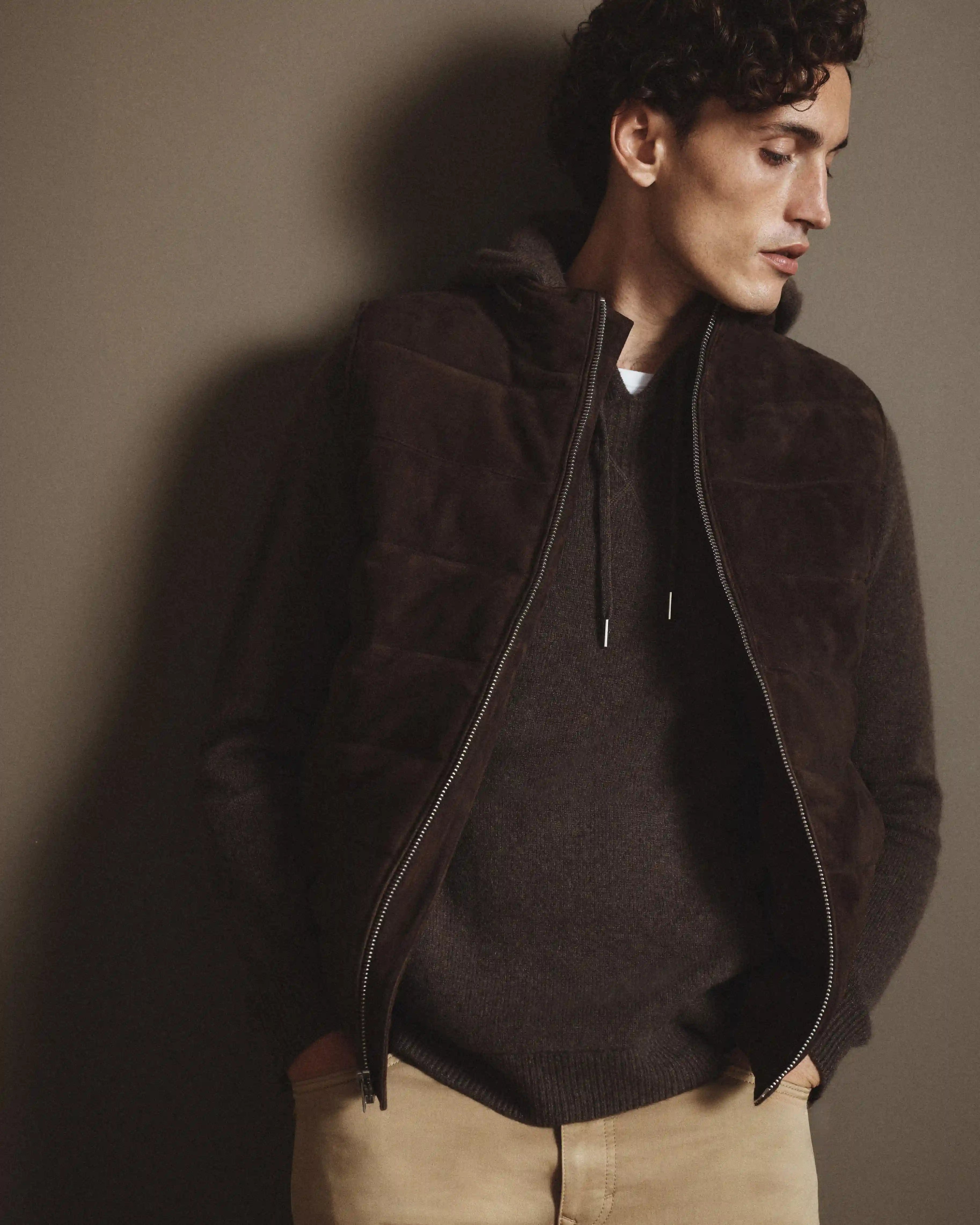 100% Suede Puffer Vest
