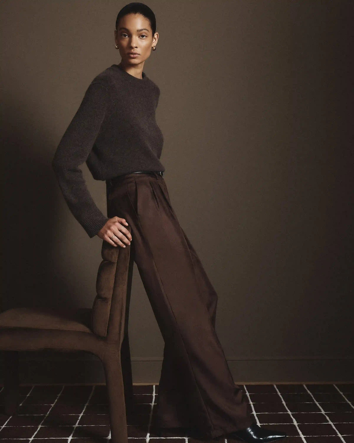 Mongolian Cashmere Oversized Crewneck Sweater