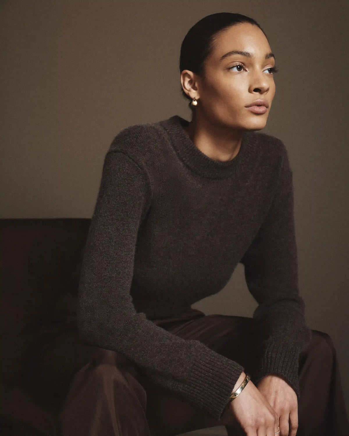 Mongolian Cashmere Oversized Crewneck Sweater
