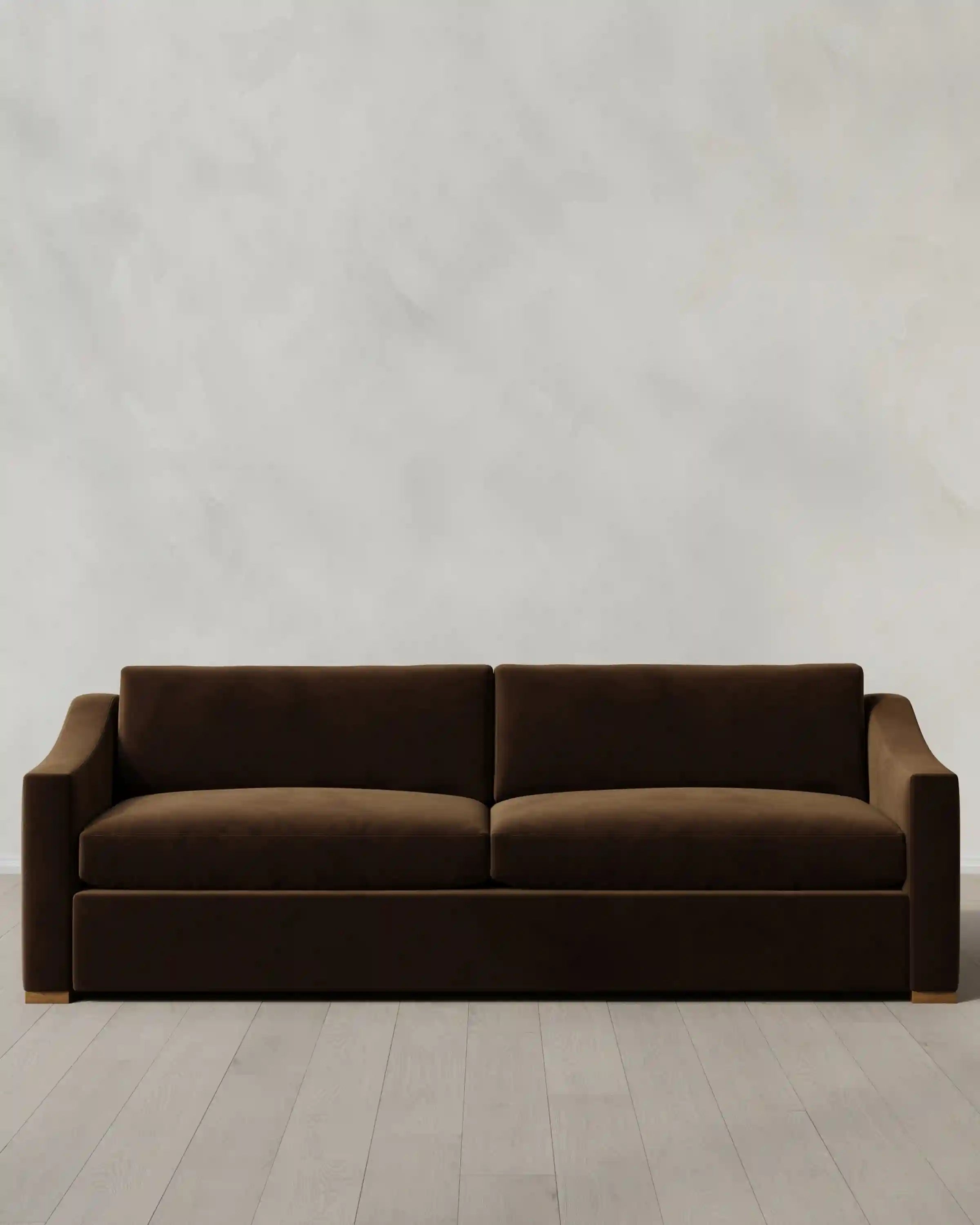 Hollis Slope Arm Sofa in Performance Velvet