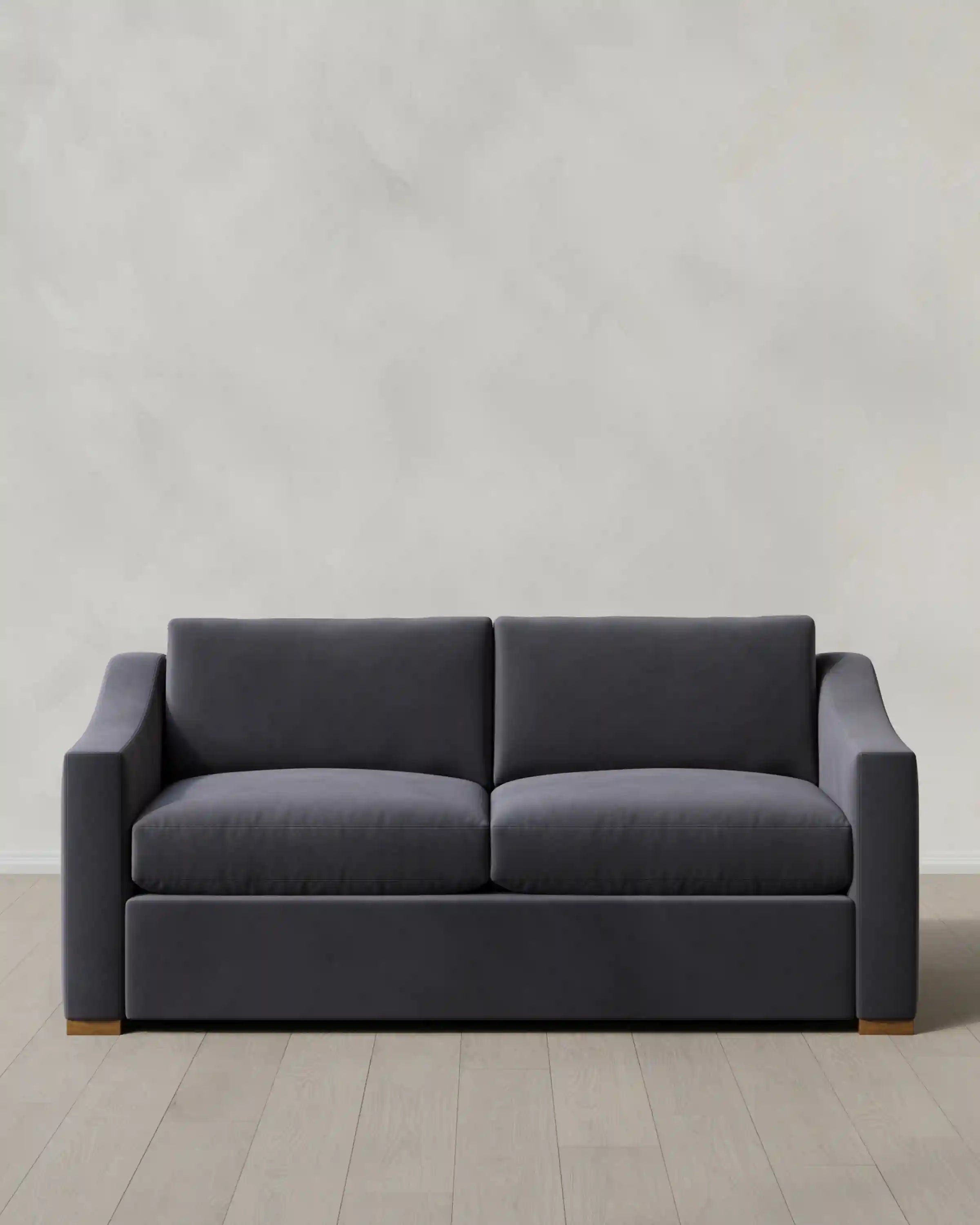 Hollis Slope Arm Sofa in Performance Velvet