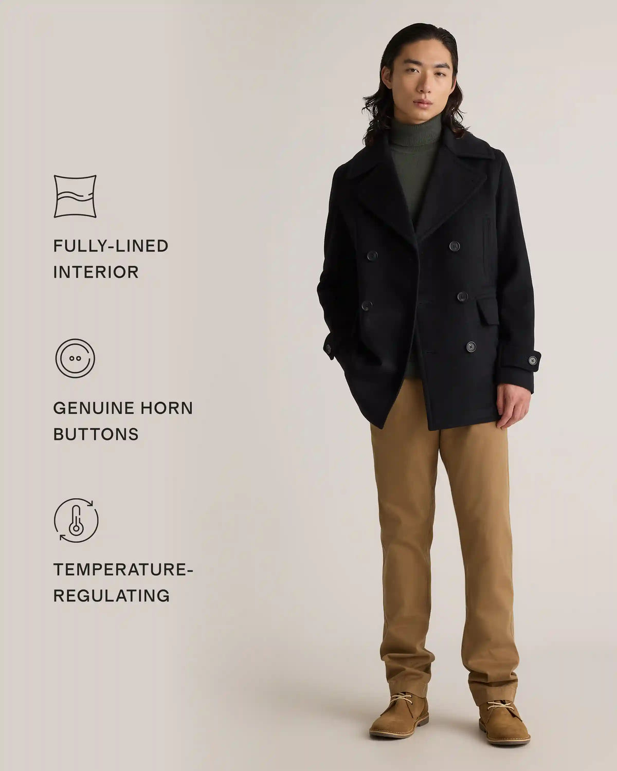 Italian Wool Peacoat