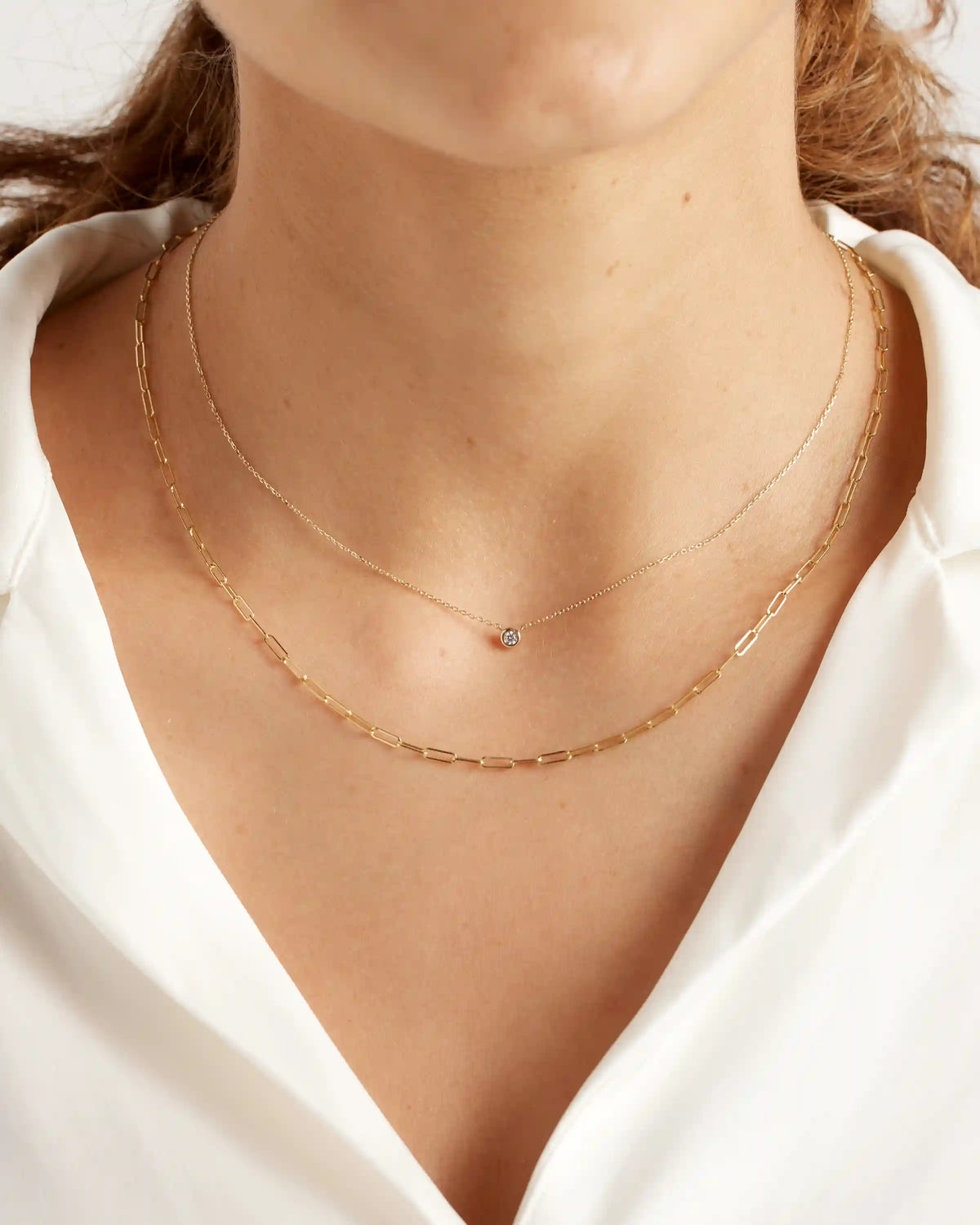 14K Gold Paperclip Chain Necklace - 2.7mm