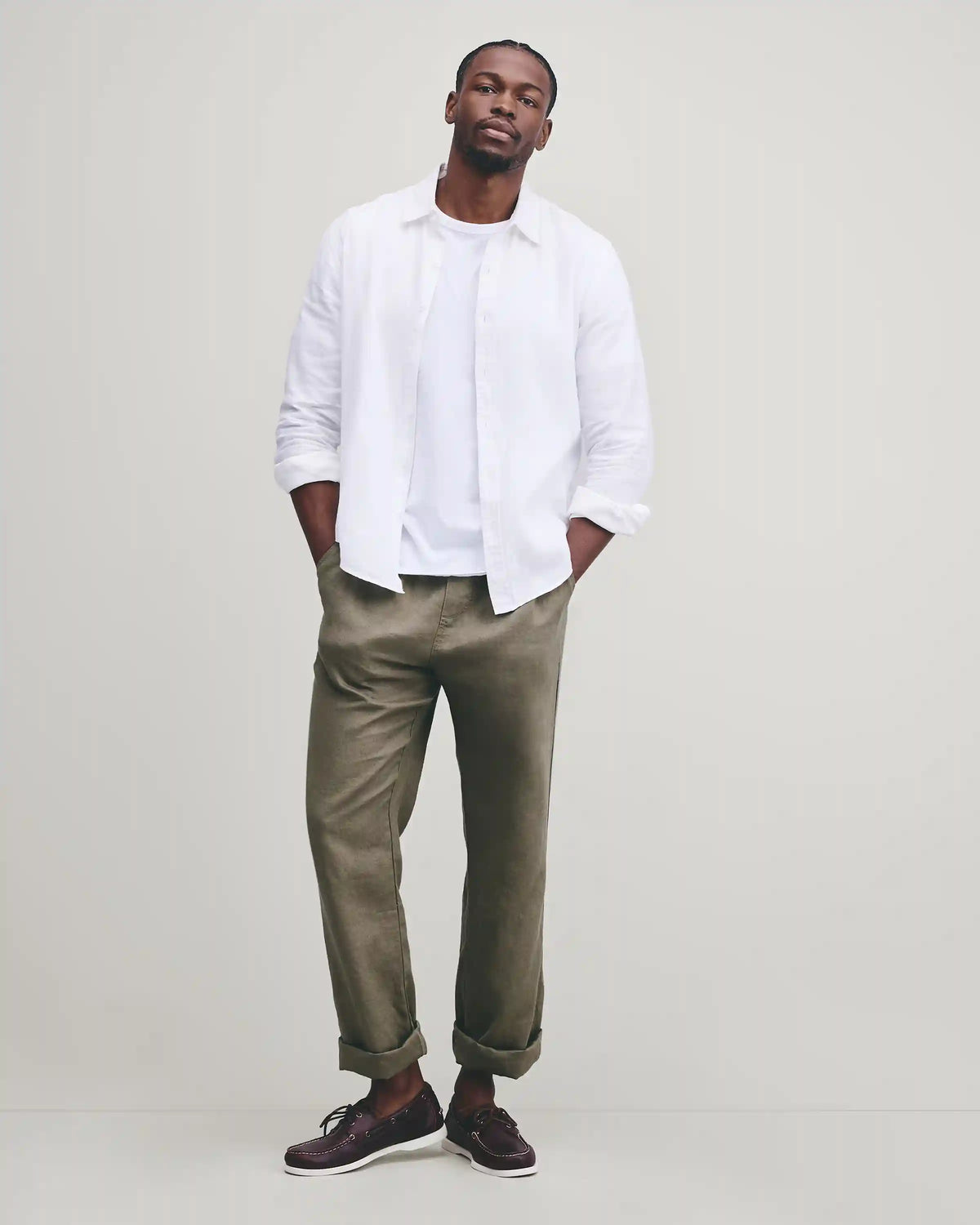 100% European Linen Drawstring Beach Pants