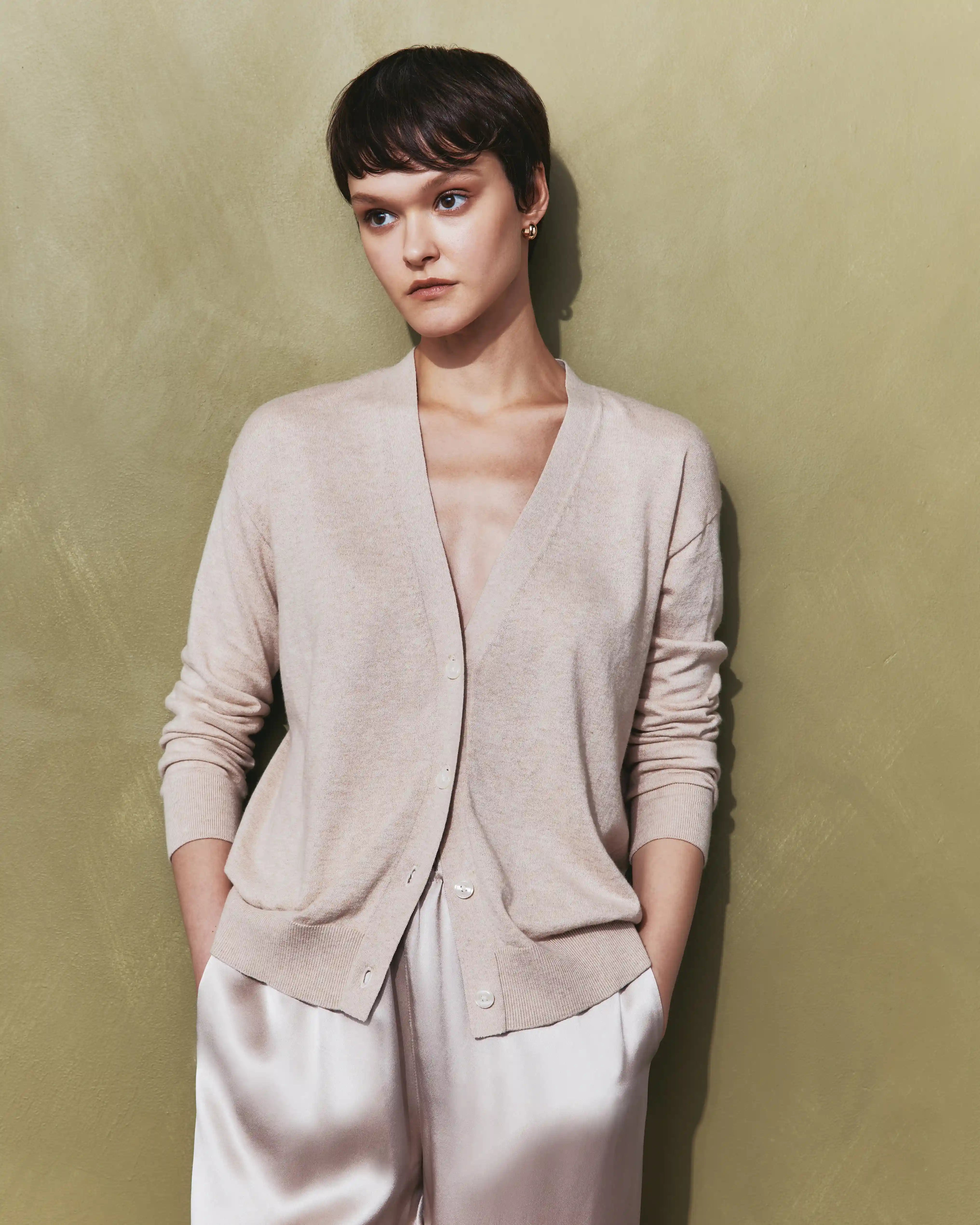 Lightweight Cotton Cashmere Cardigan
