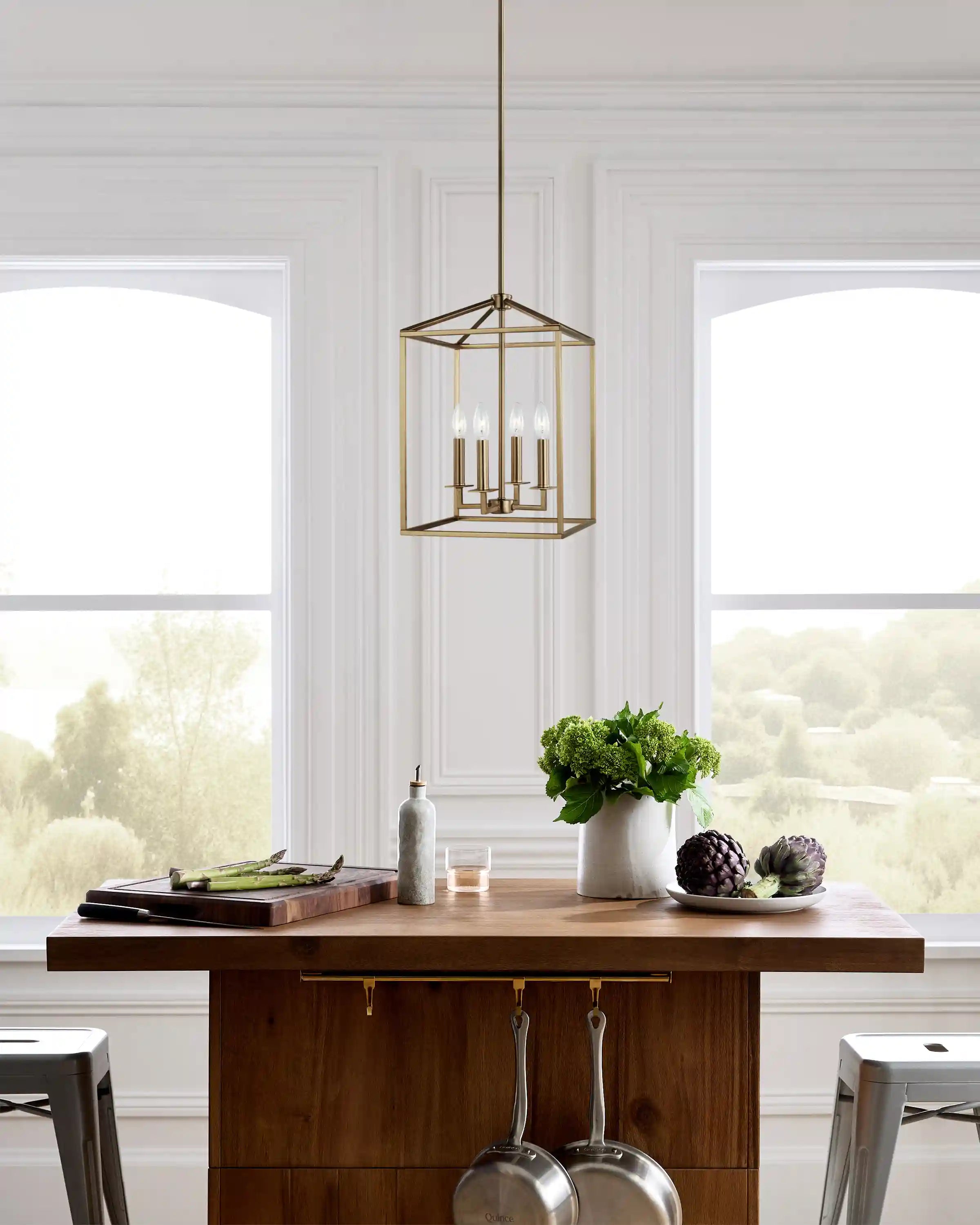 Steel Lantern Pendant Light