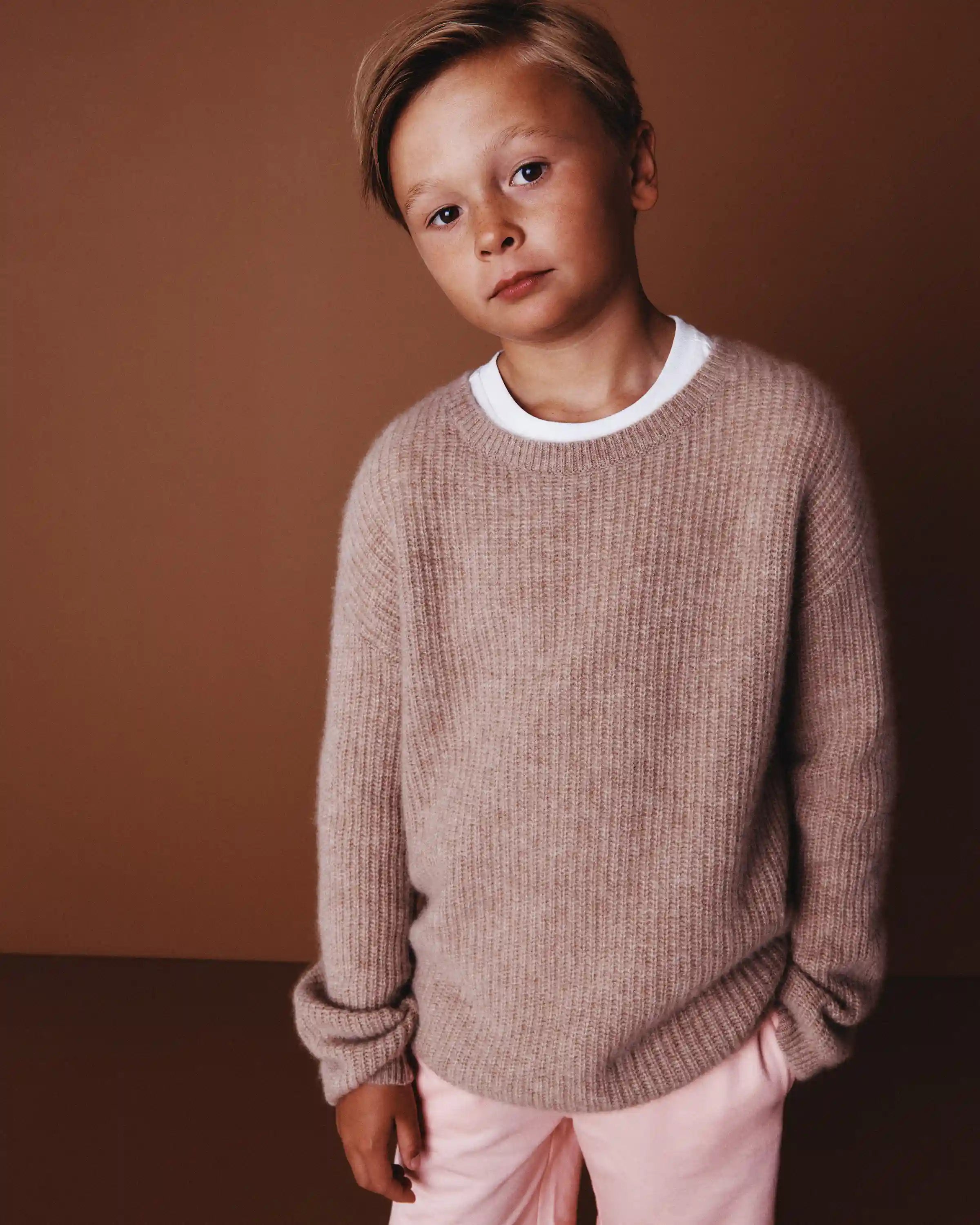Washable Cashmere Fisherman Tunic Sweater