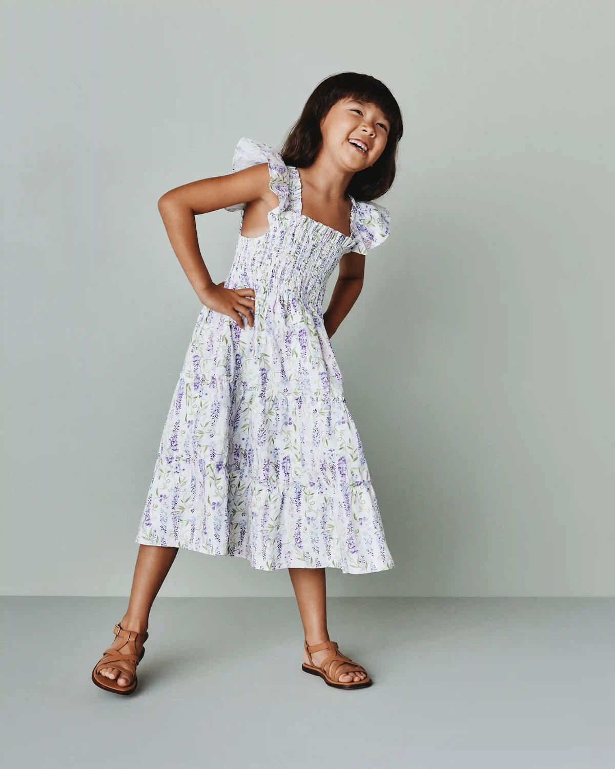 100% Organic Cotton Poplin Smocked Dress