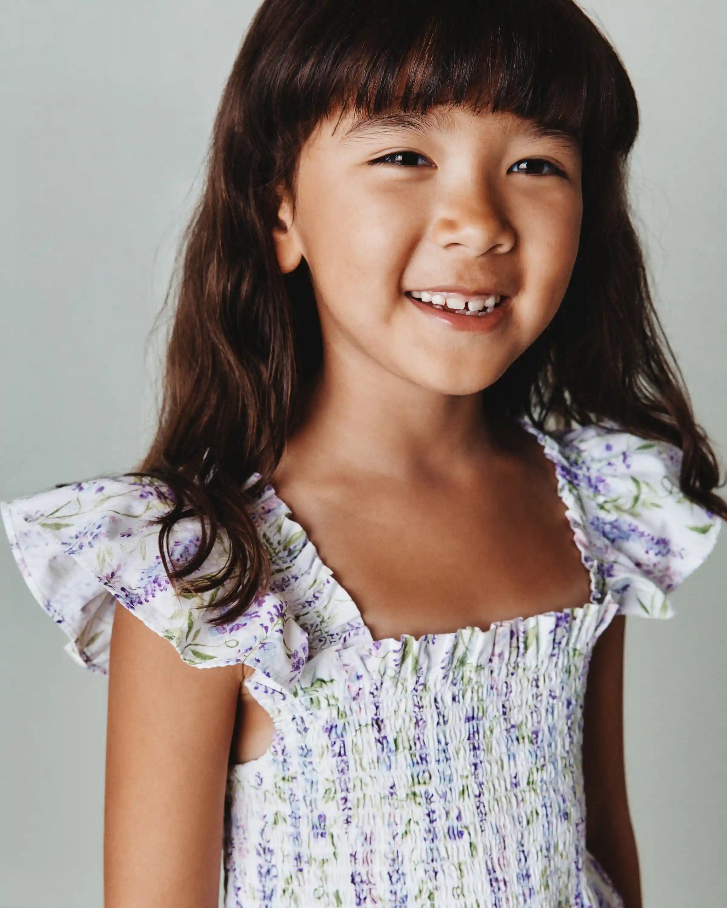 100% Organic Cotton Poplin Smocked Dress
