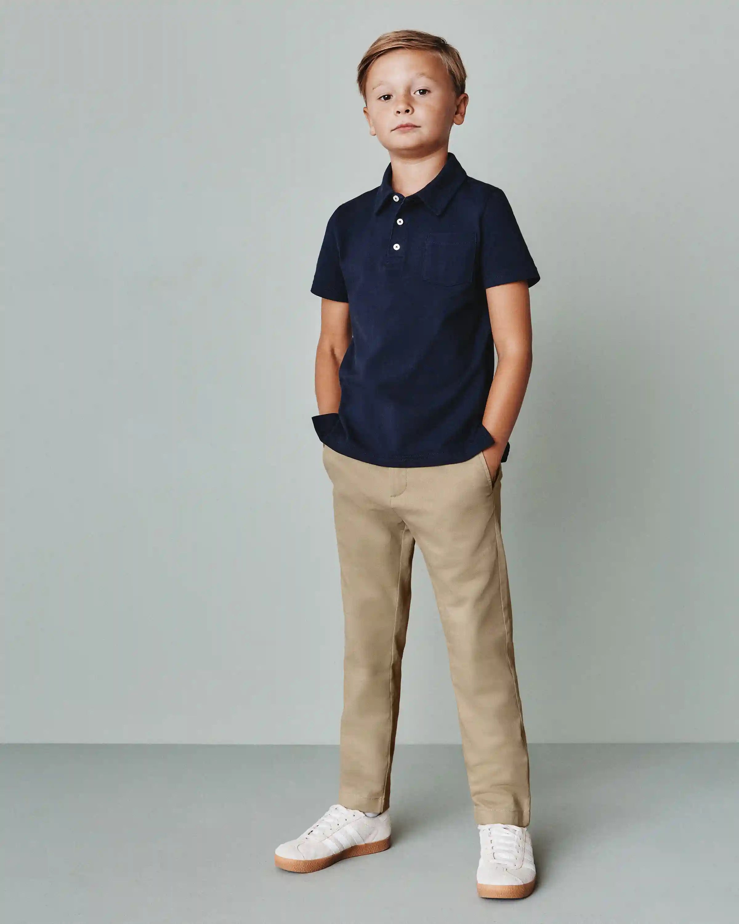 Boys Organic Cotton Stretch Classic Chino