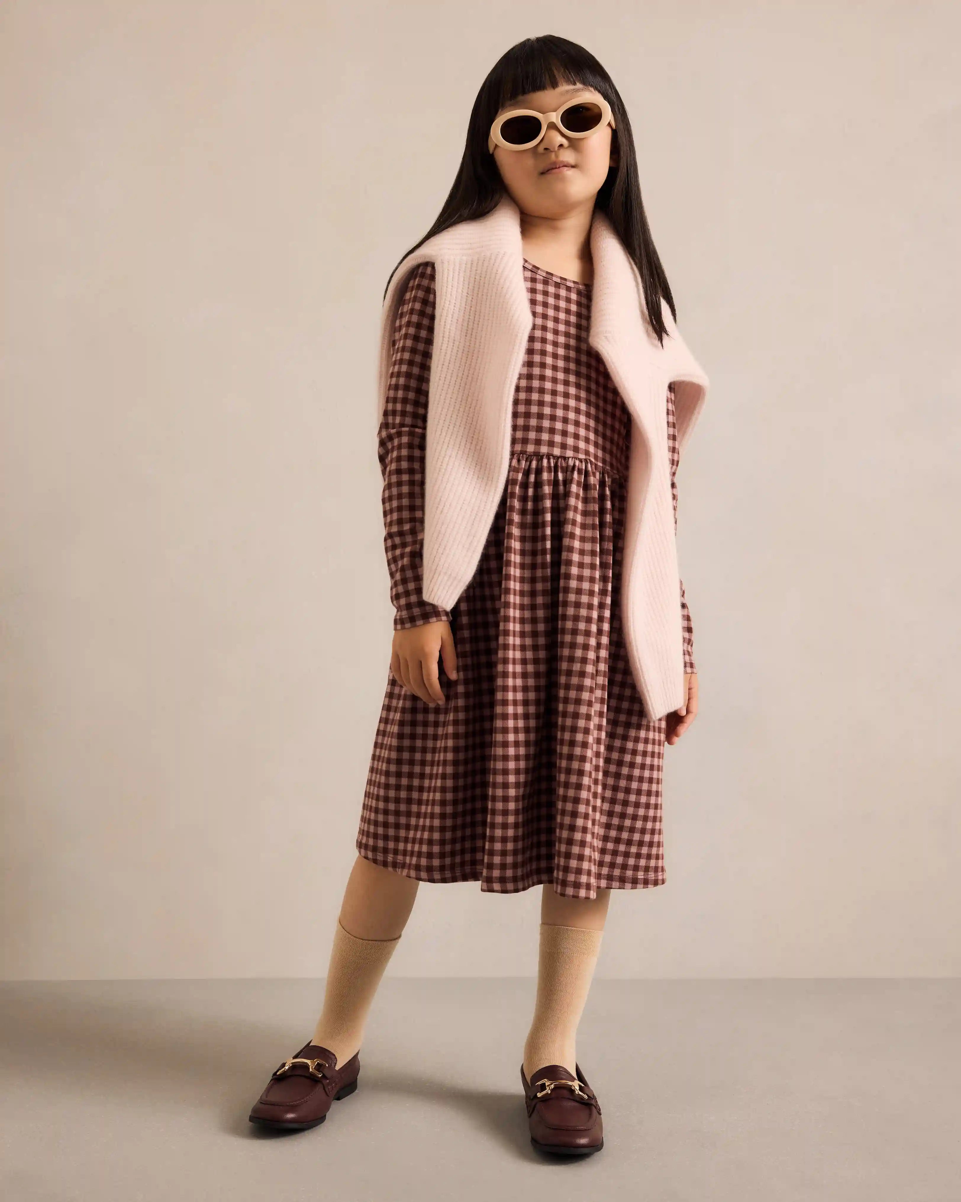 Organic Cotton Long Sleeve Skater Dress