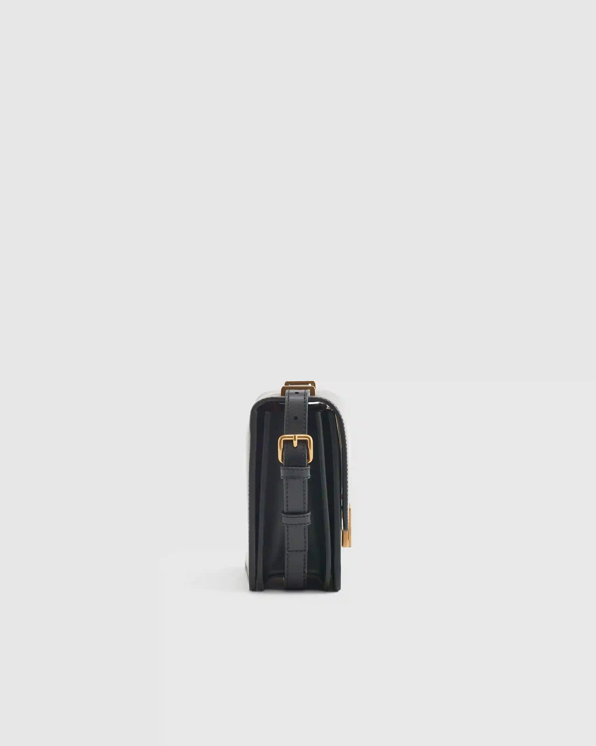 Italian Leather Box Shoulder Bag