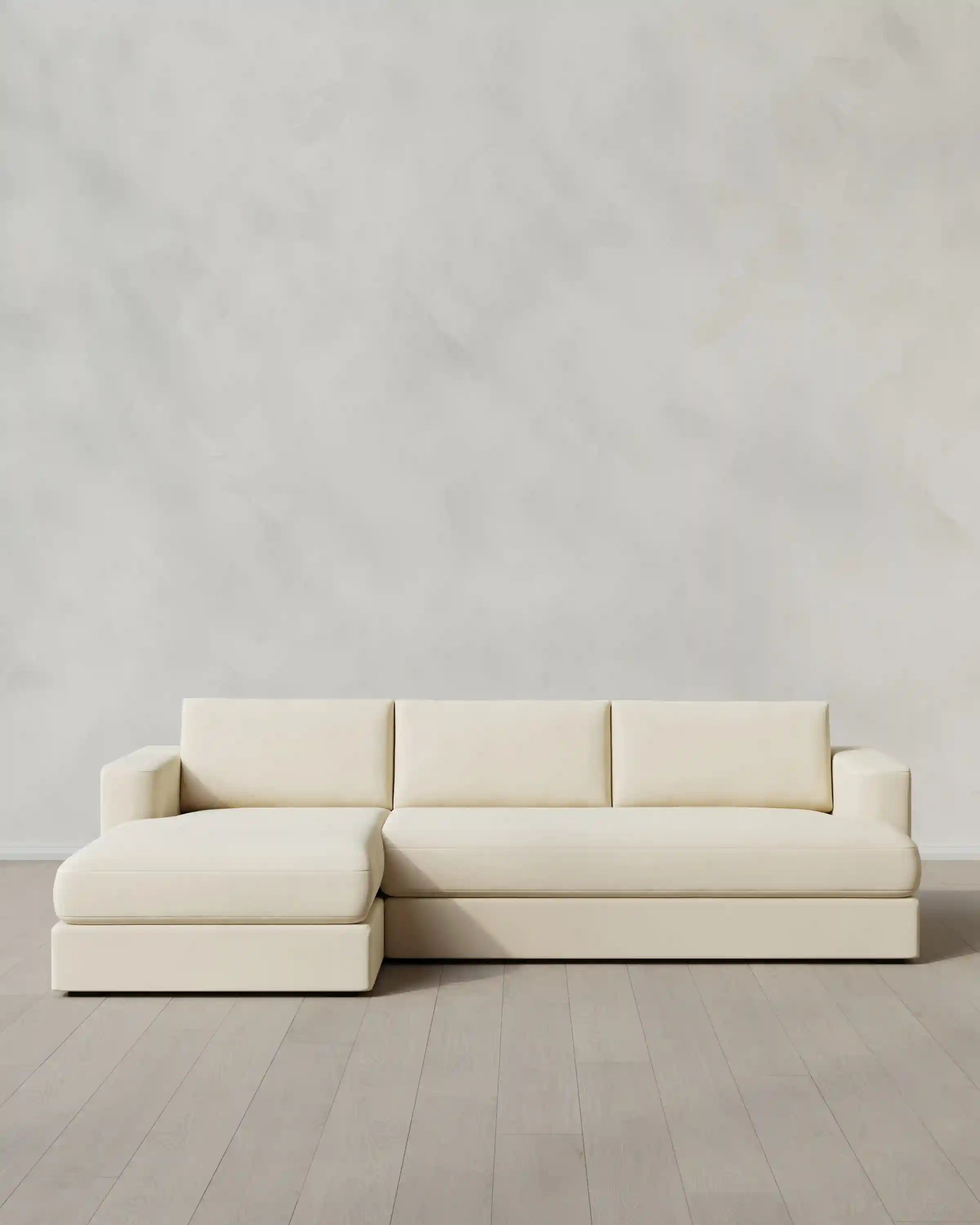 Sierra Curved Arm Chaise Sectional in Performance Velvet