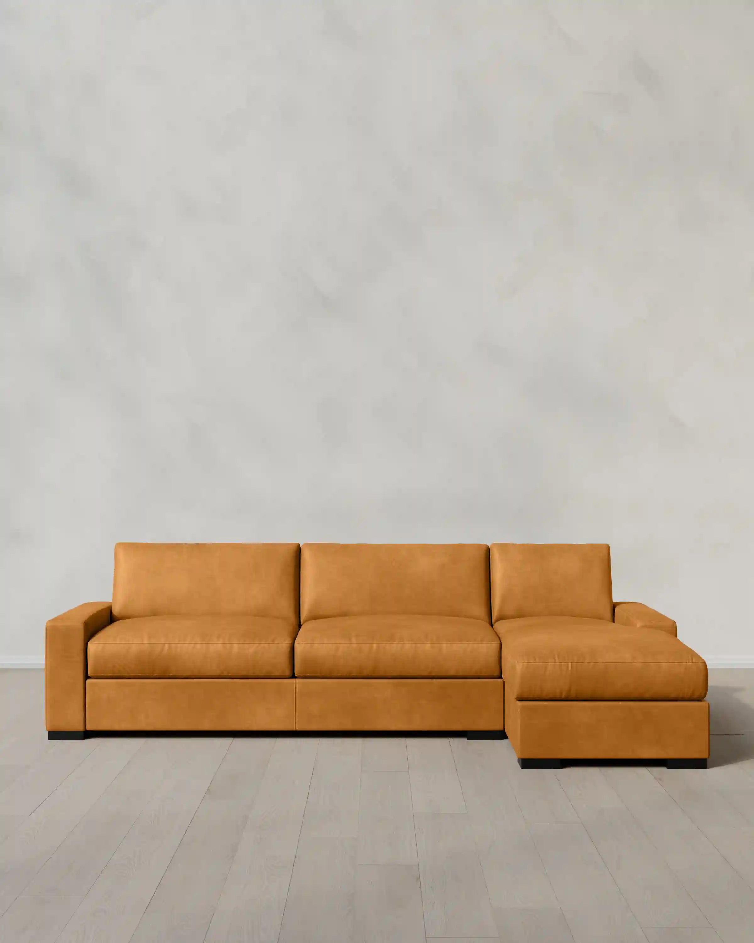 Stillman Chaise Sectional in Leather