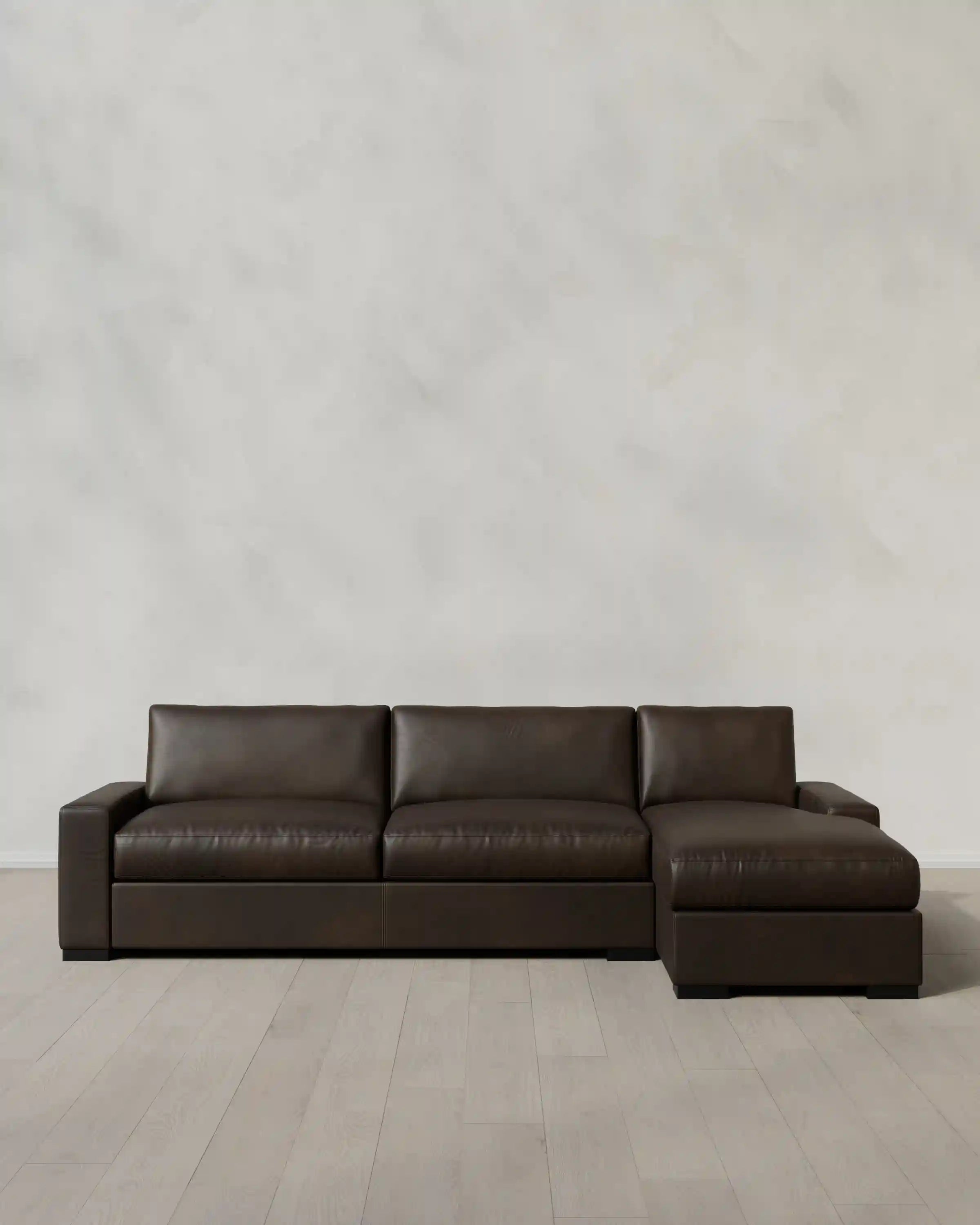 Stillman Chaise Sectional in Leather