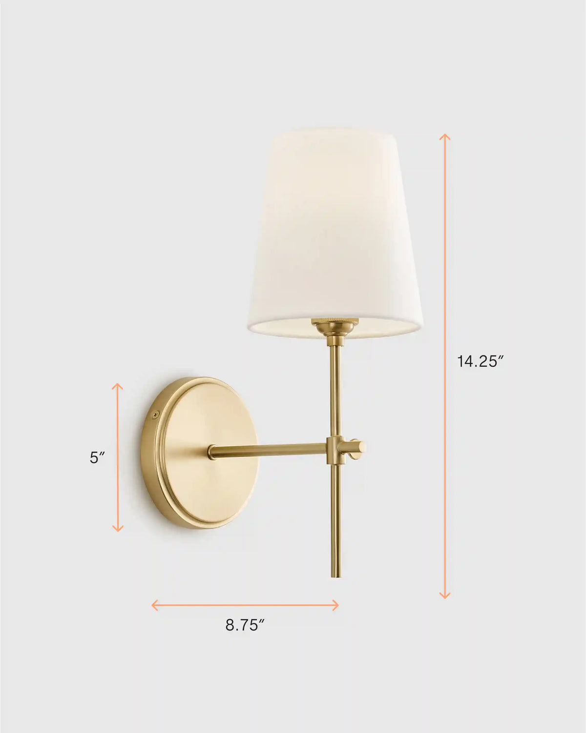 Linear Steel Sconce with Linen Shade