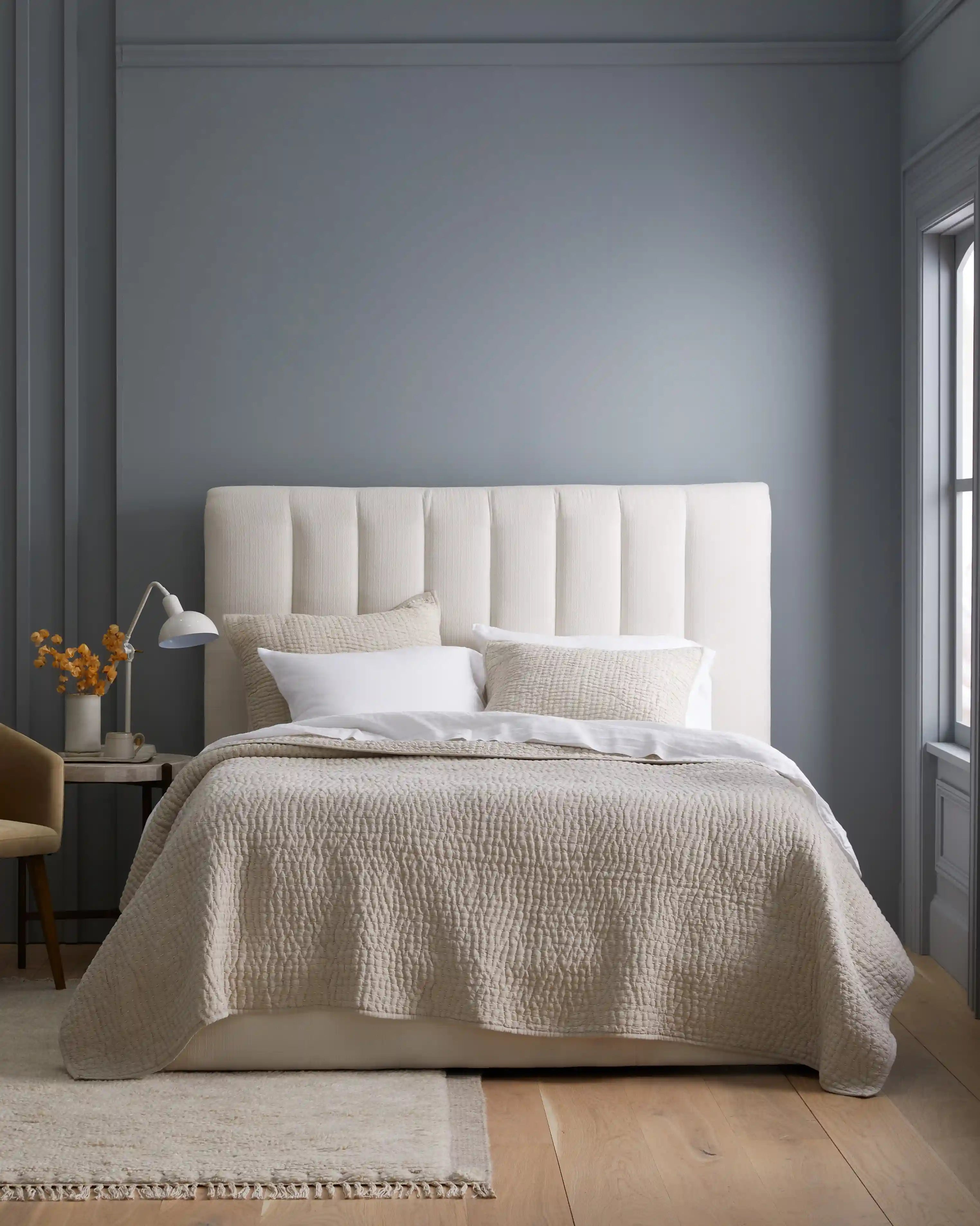 European Linen Cotton Stitch Sham Set