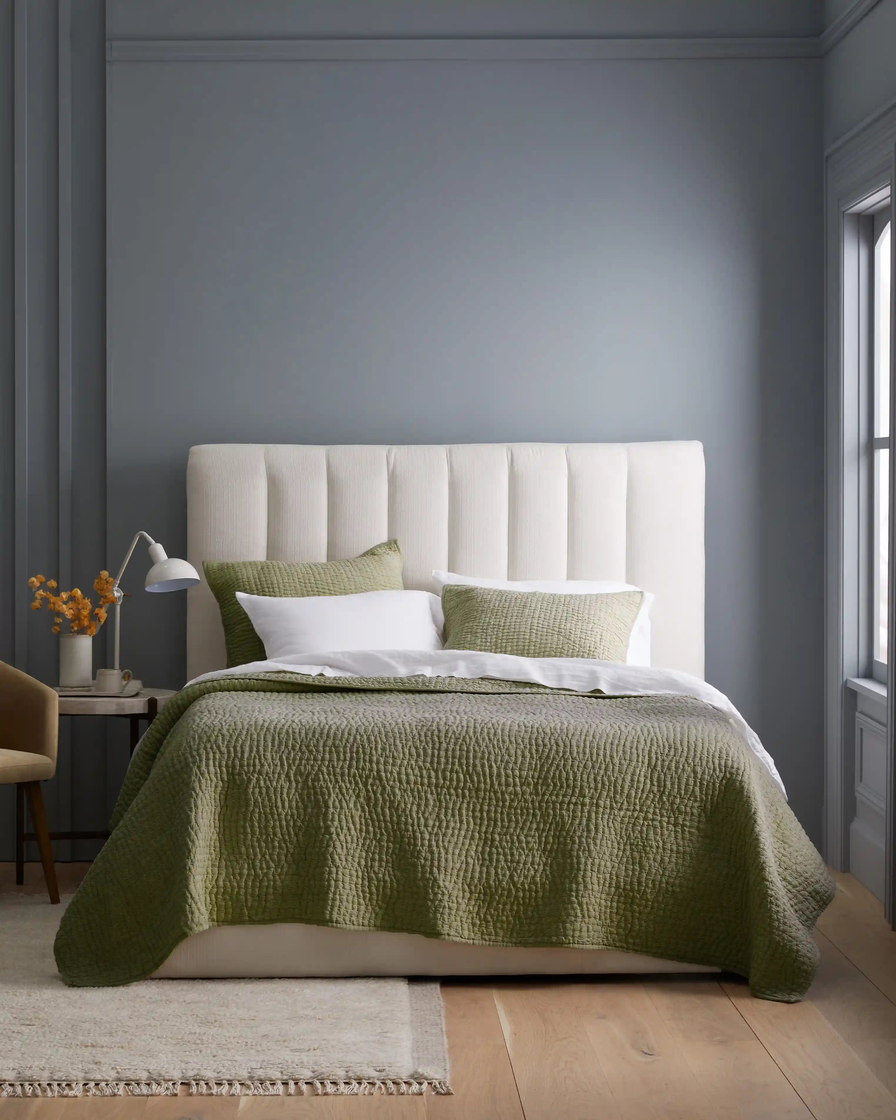 European Linen Cotton Stitch Sham Set