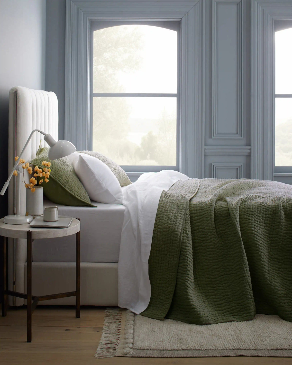 European Linen Cotton Stitch Sham Set