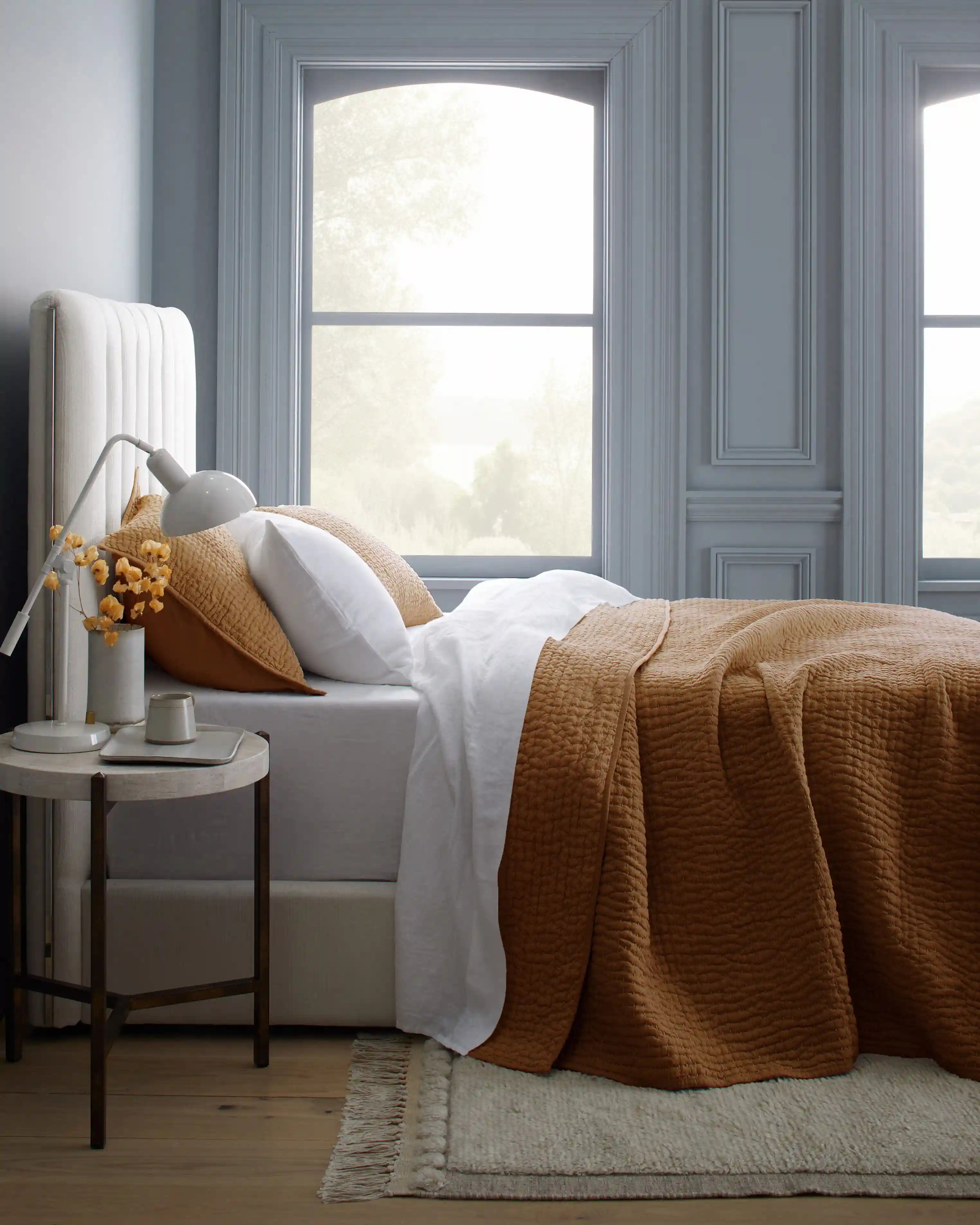 European Linen Cotton Stitch Sham Set