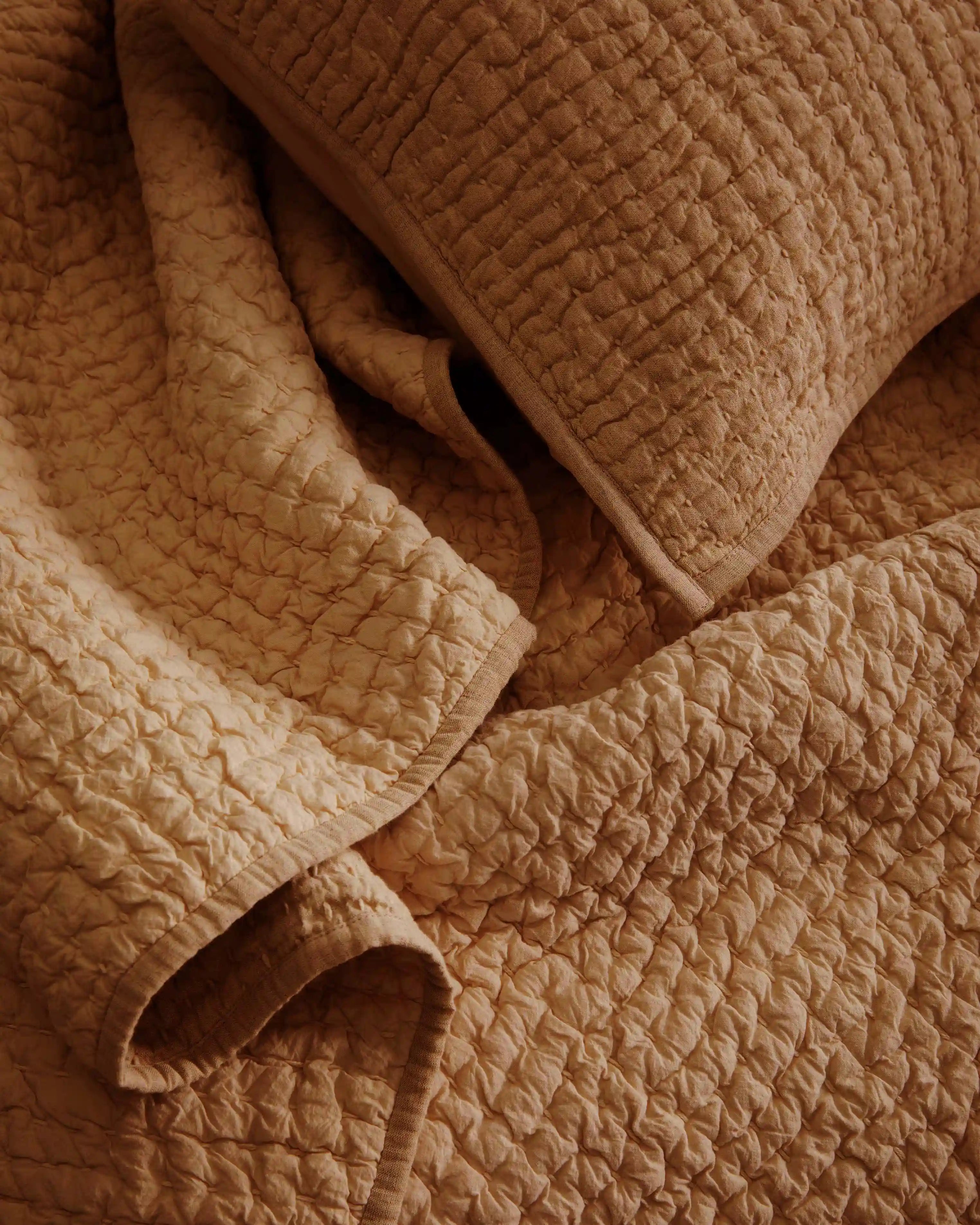 European Linen Cotton Stitch Quilt Set