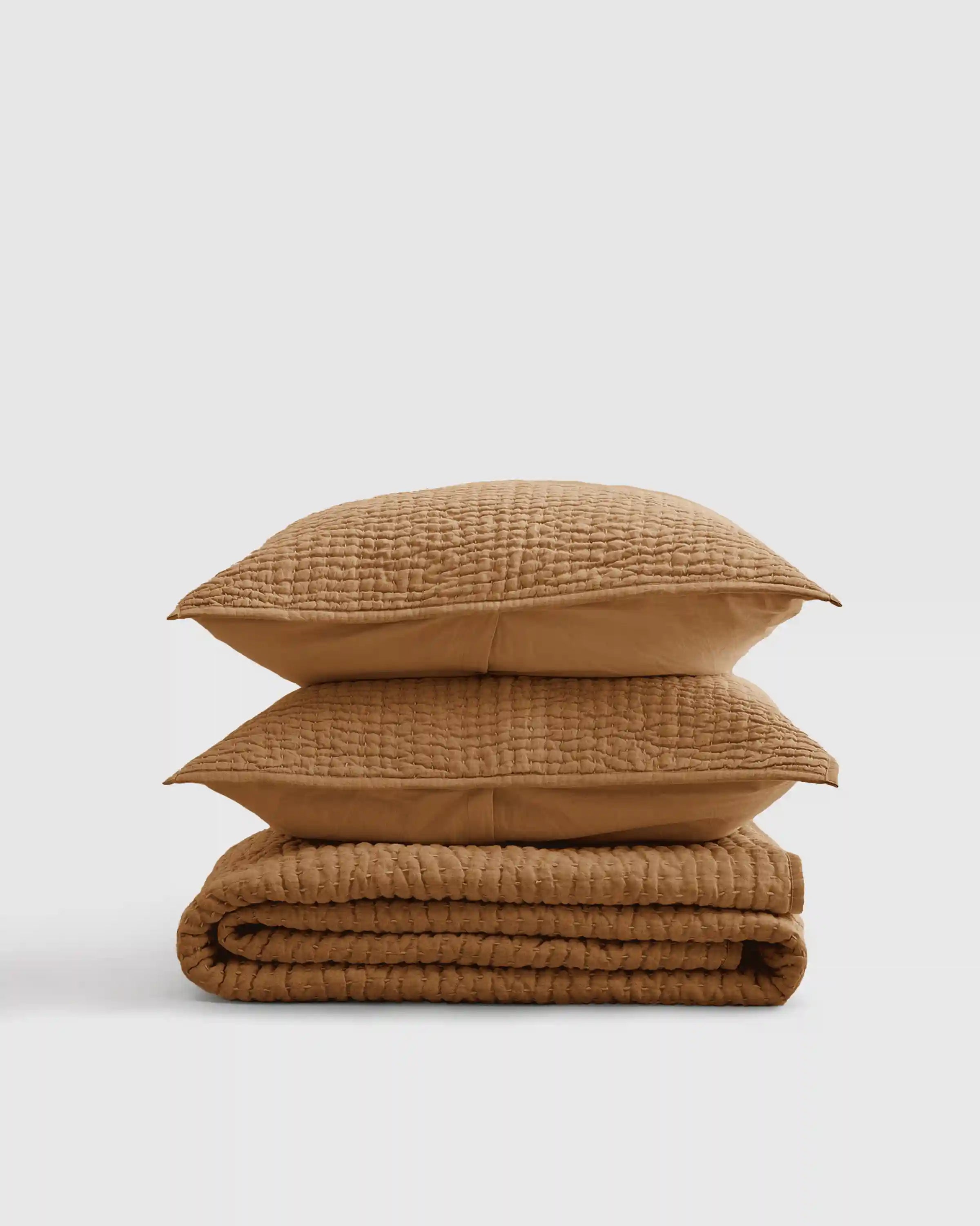 European Linen Cotton Stitch Quilt Set