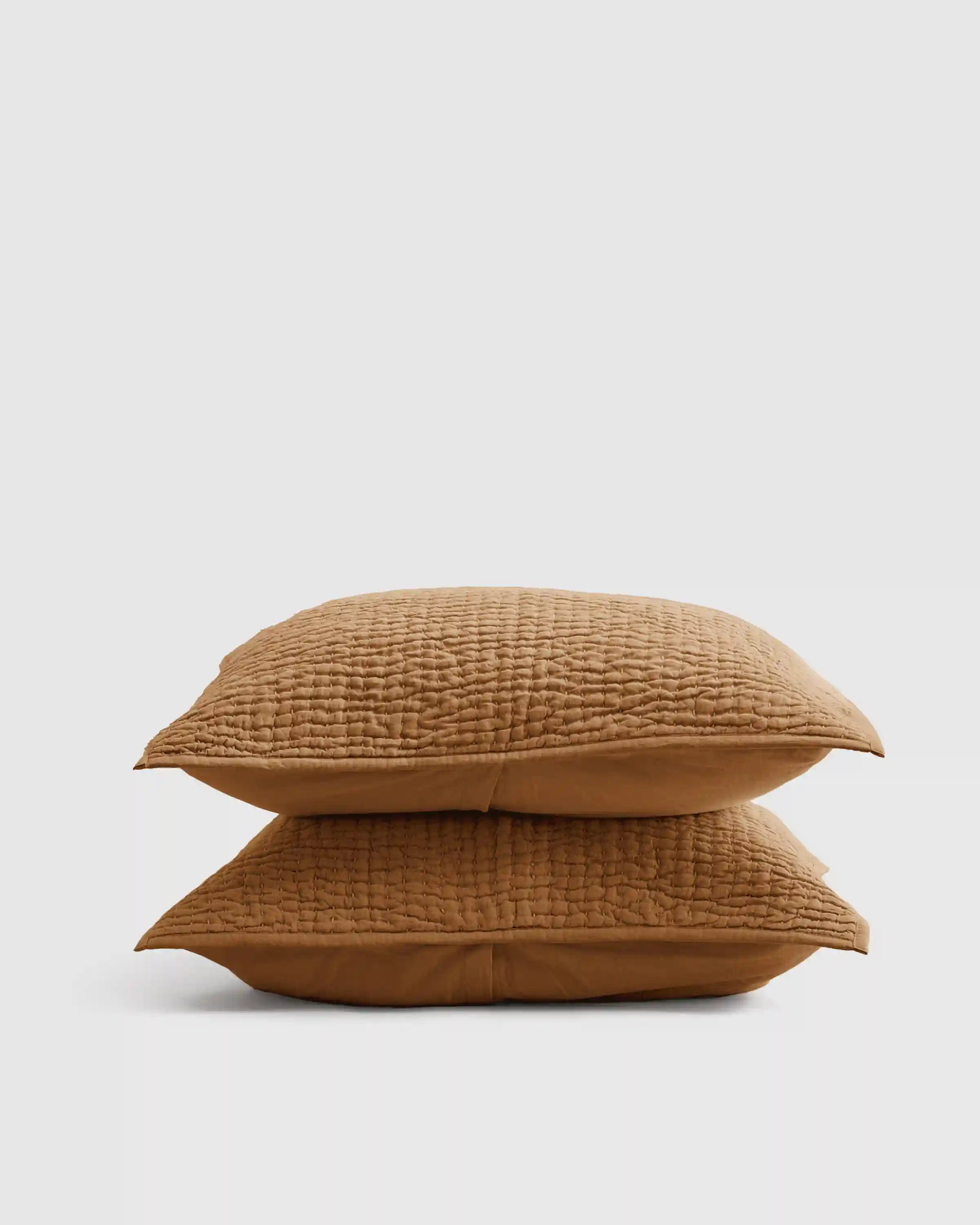 European Linen Cotton Stitch Sham Set