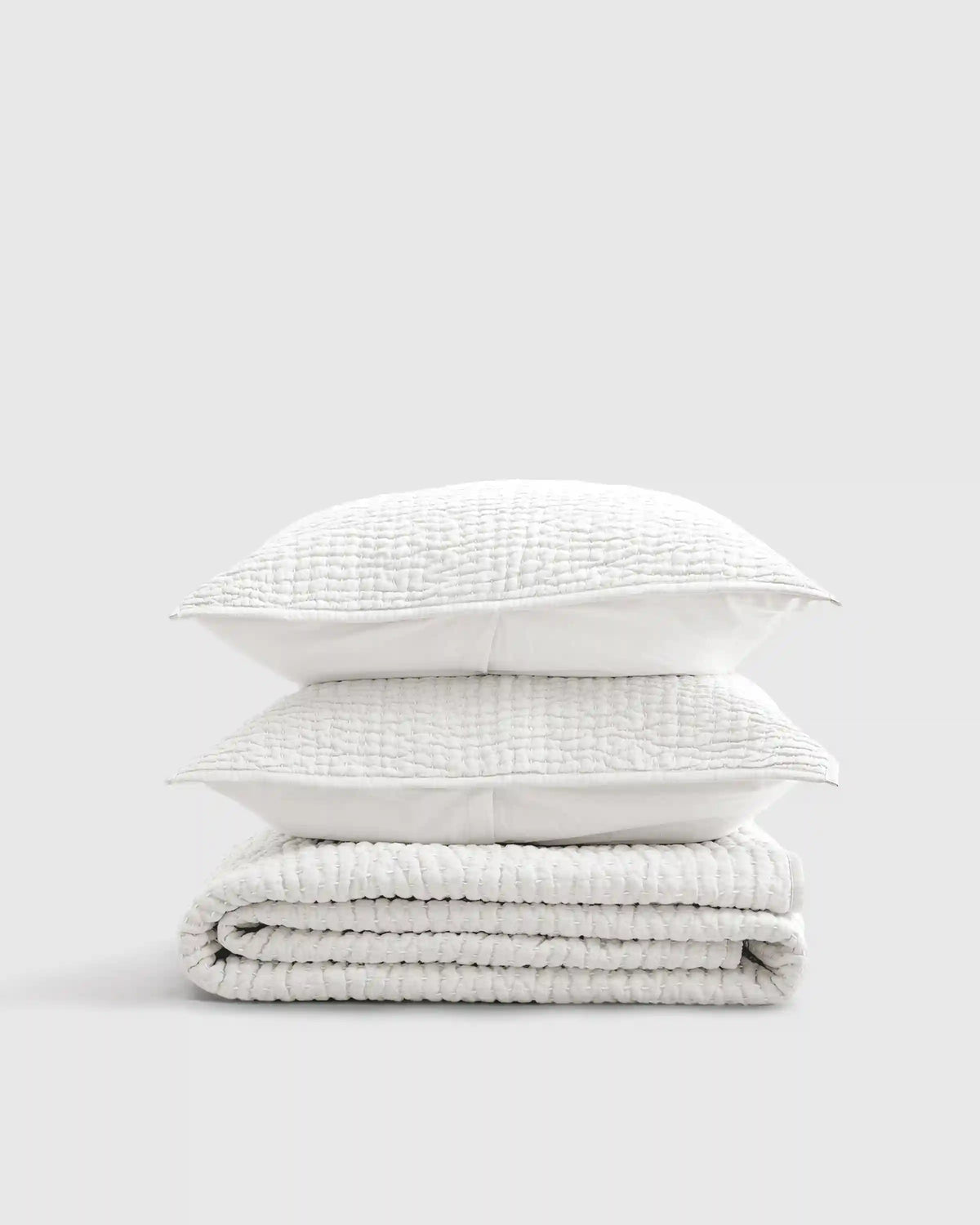 European Linen Cotton Stitch Quilt Set