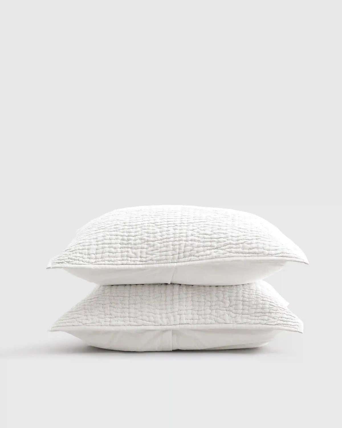 European Linen Cotton Stitch Sham Set
