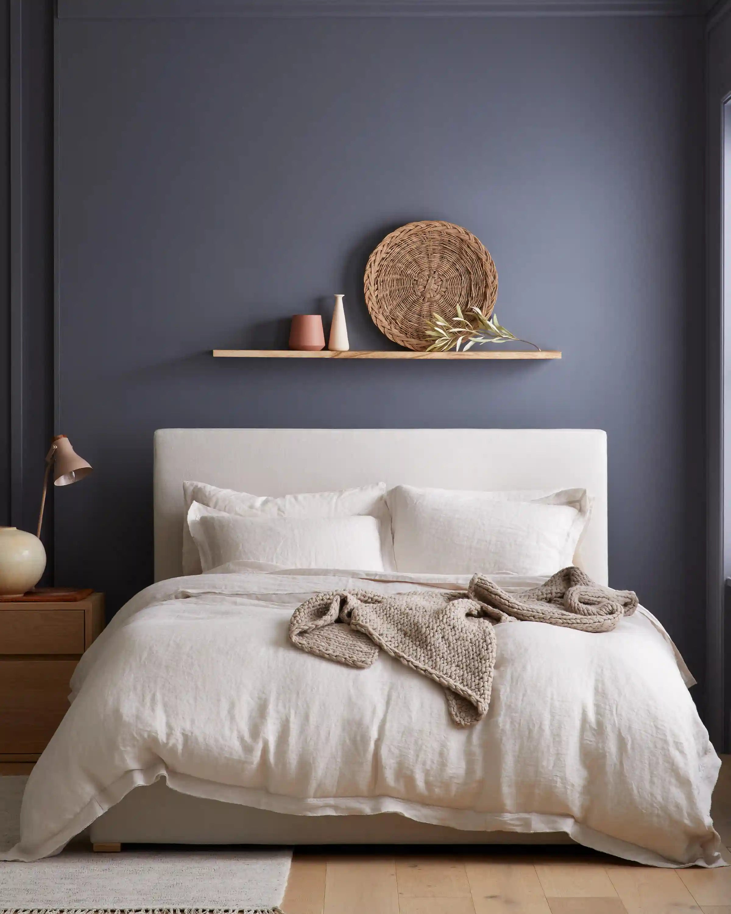 European Linen Double Flange Duvet Cover Set