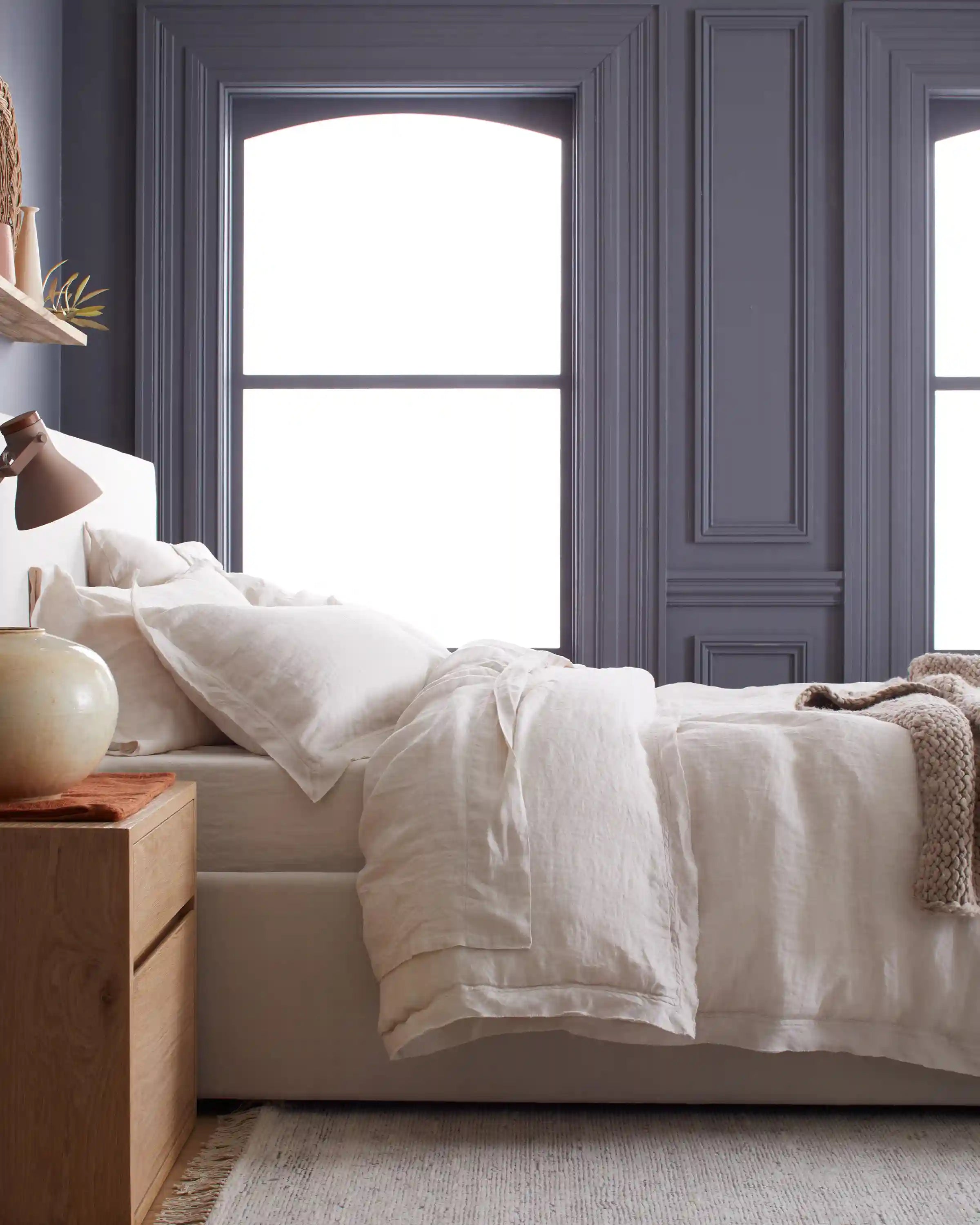 European Linen Double Flange Duvet Cover