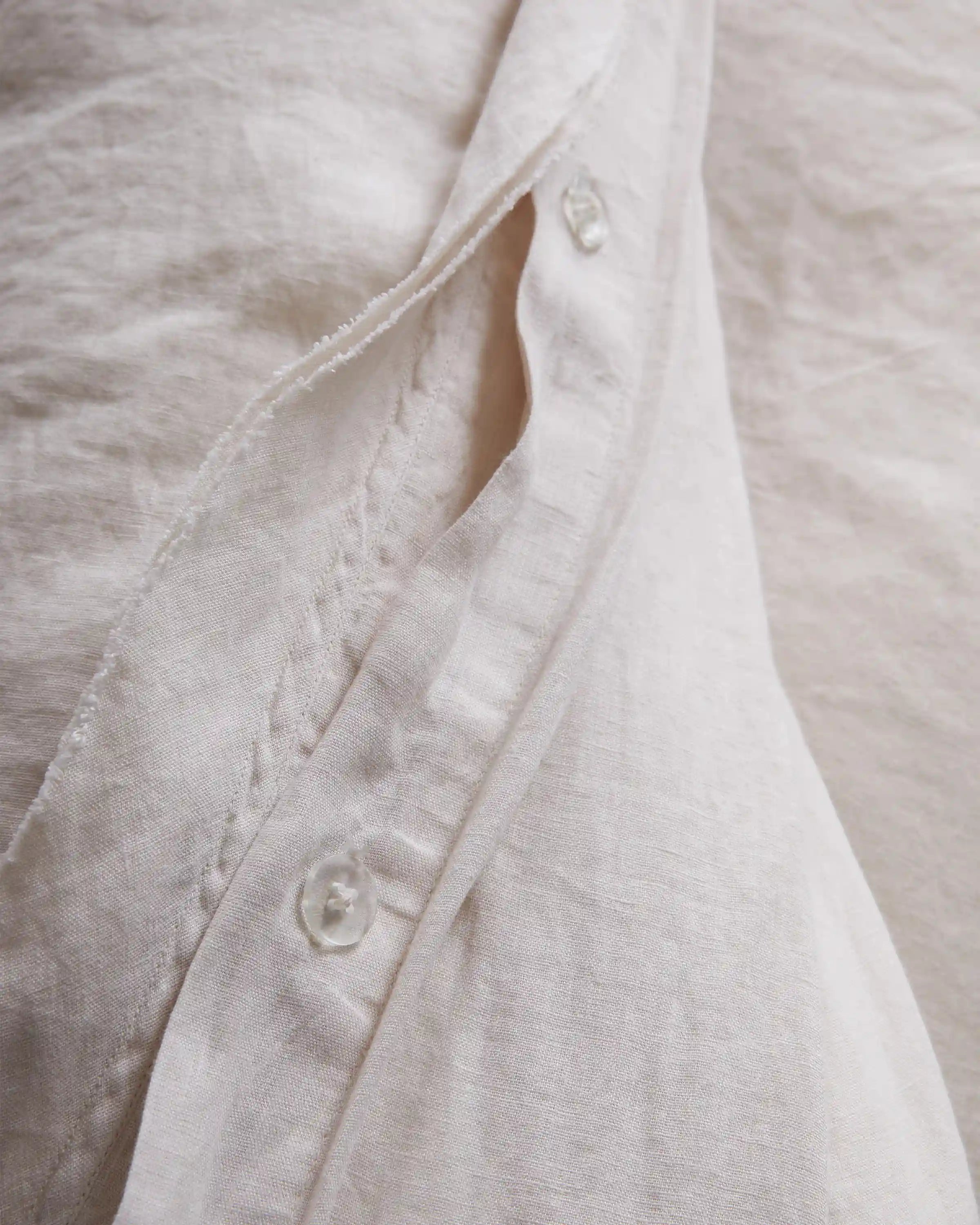 European Linen Double Flange Duvet Cover Set
