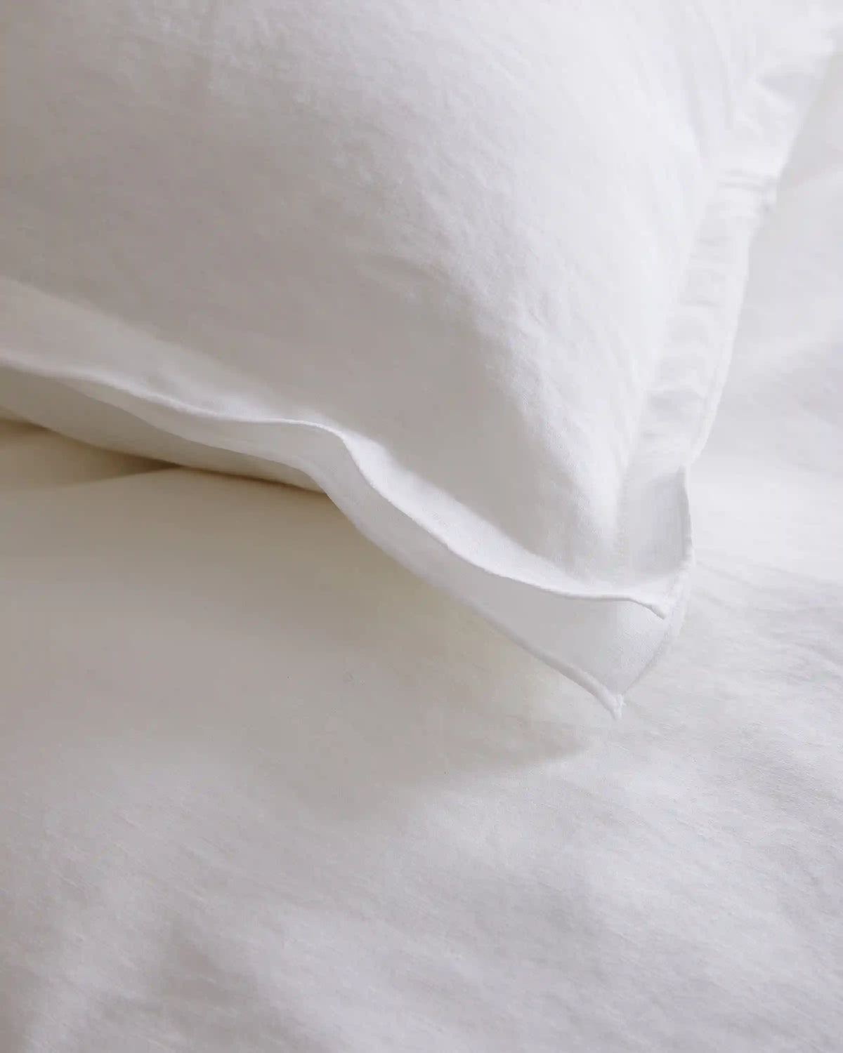 European Linen Double Embroidered Edge Sham Set