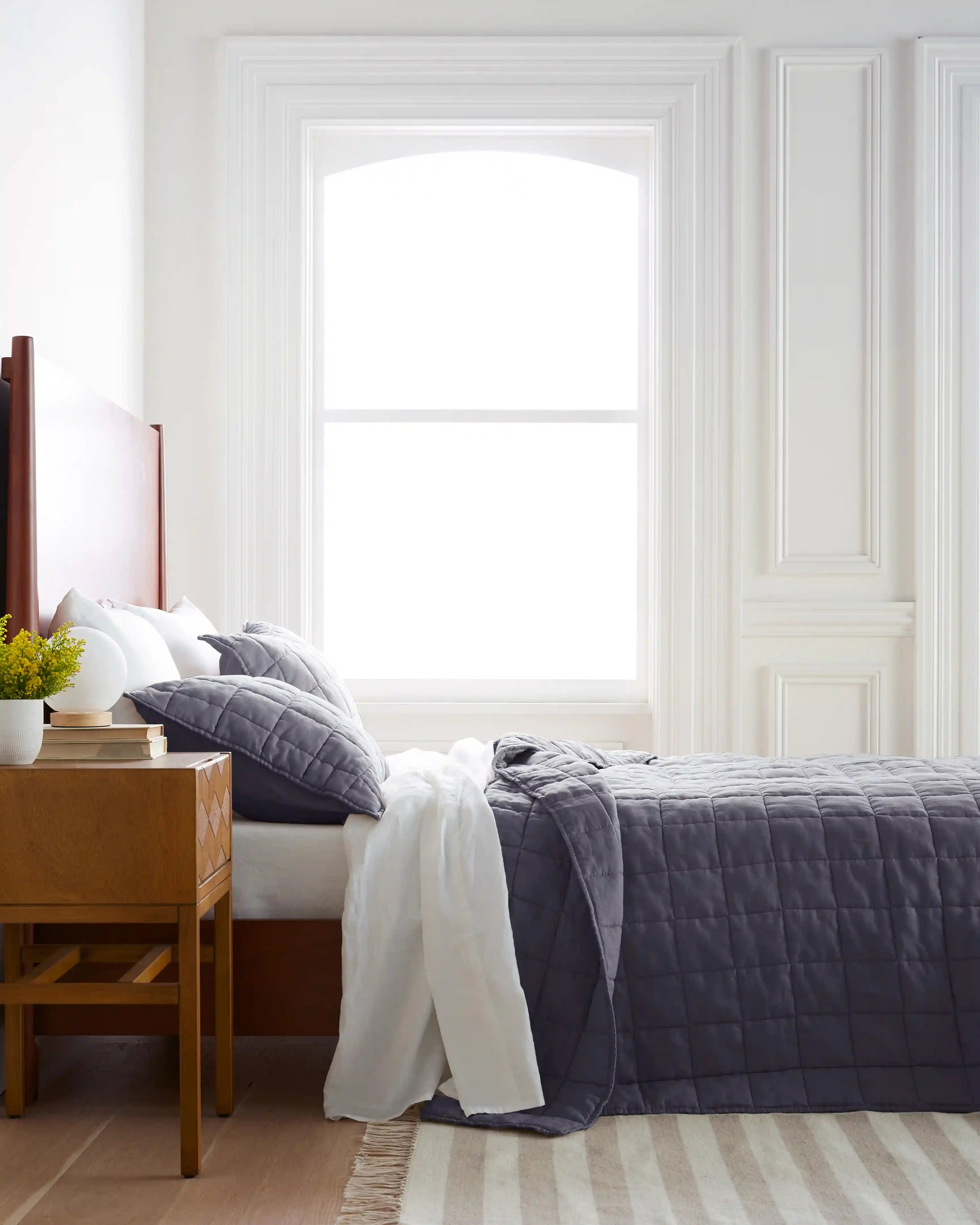 European Linen Box Quilted Sham Set