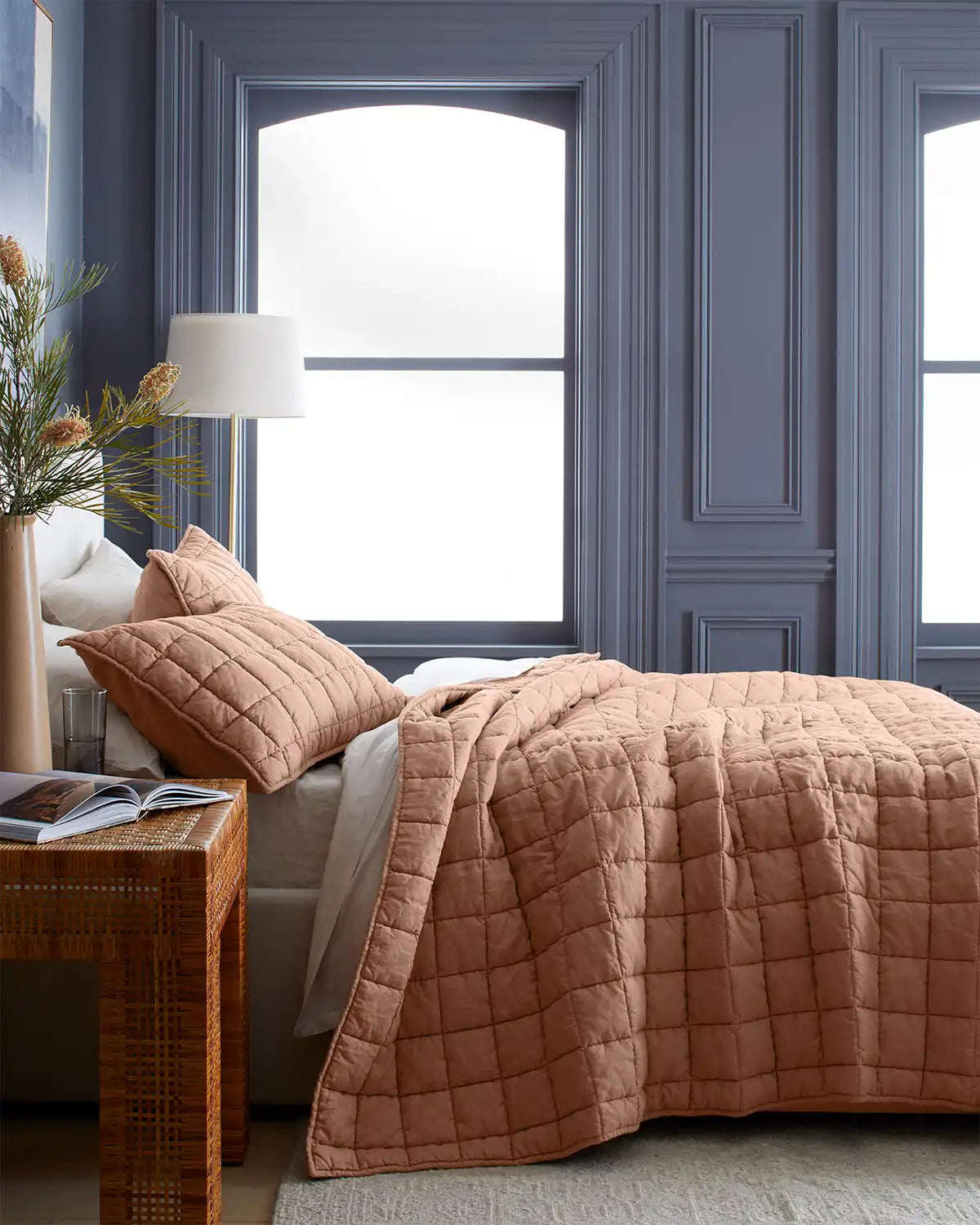 European Linen Box Quilted Sham Set