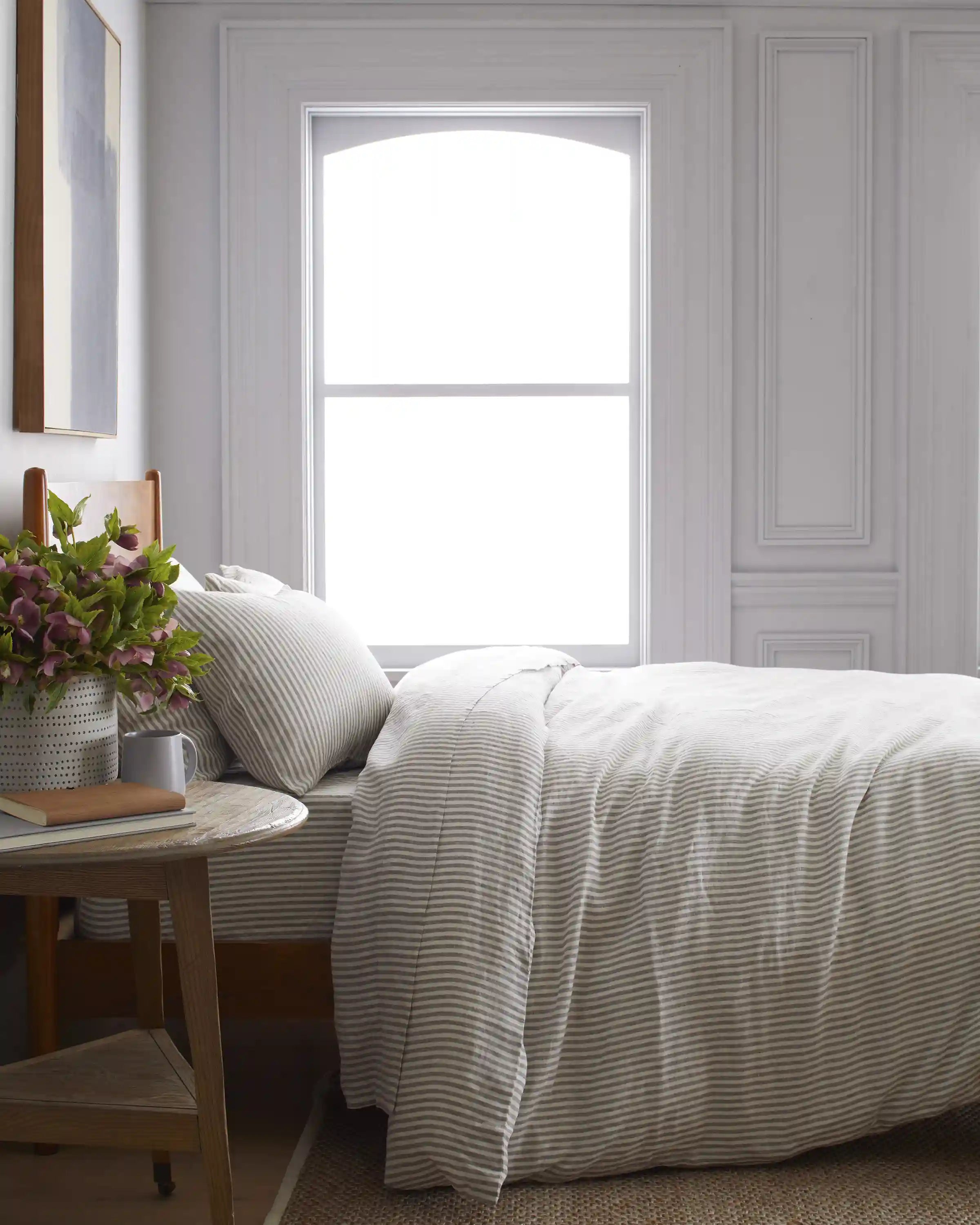 European Linen Stripe Sham Set