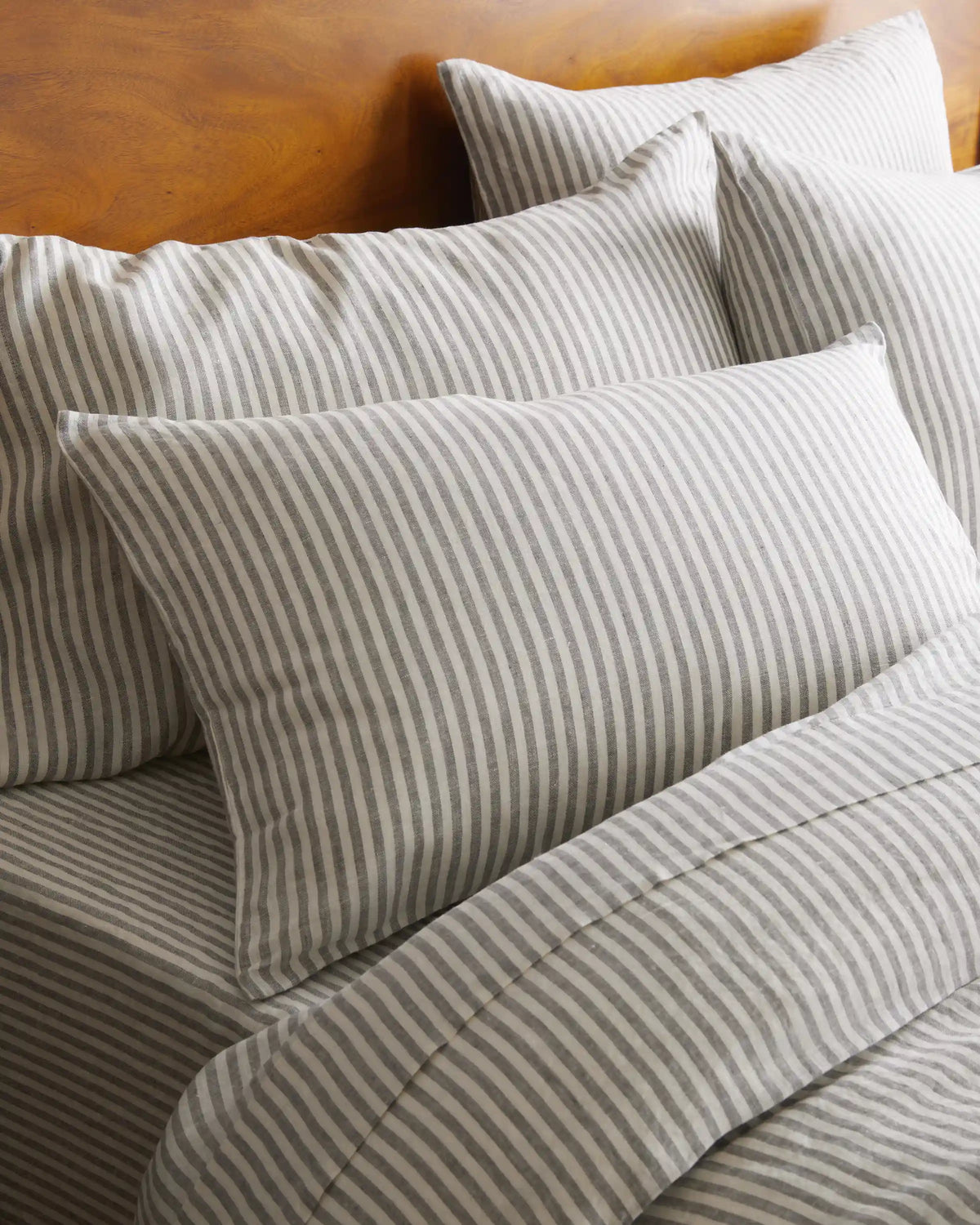 European Linen Stripe Sham Set