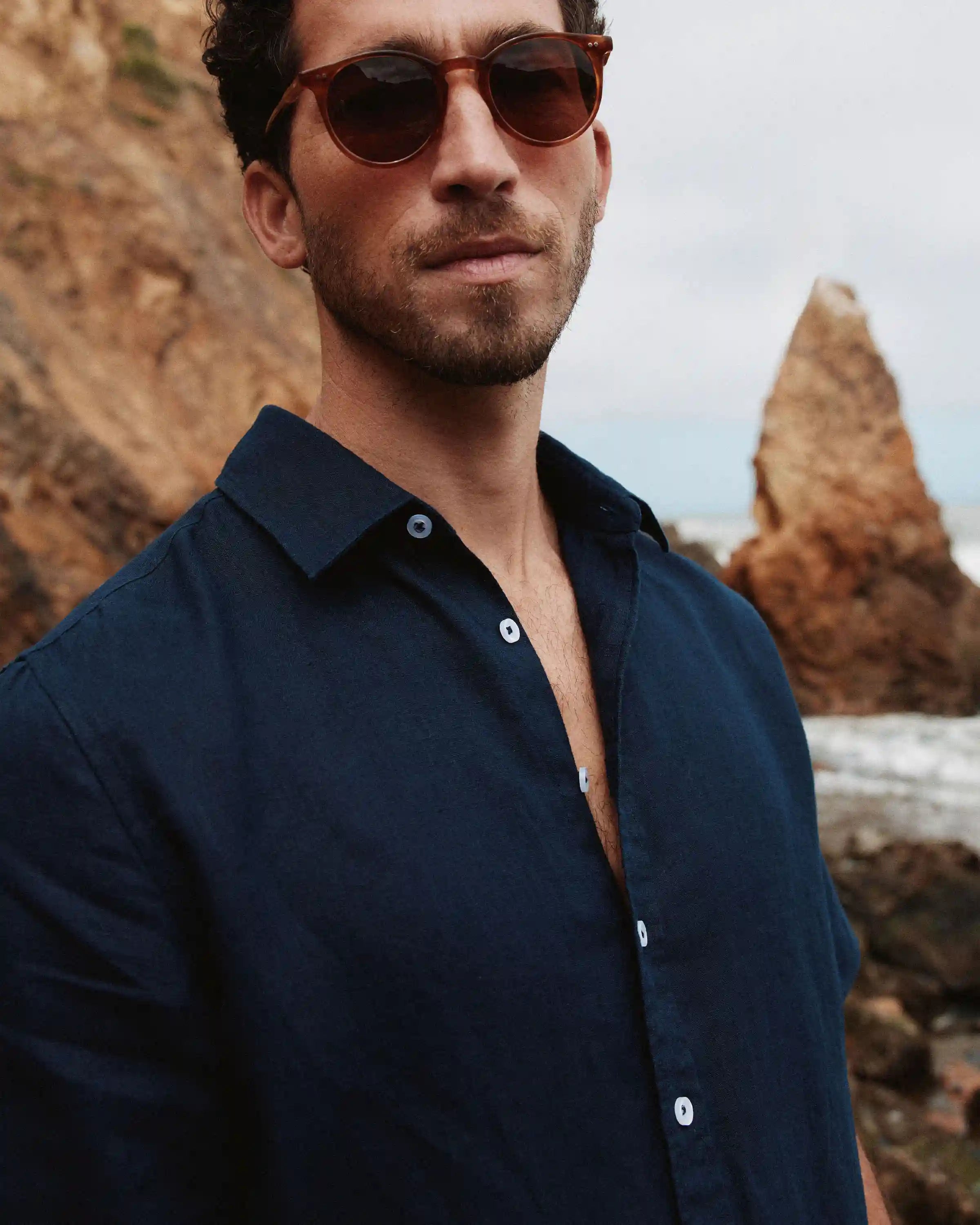 100% European Linen Relaxed Short Sleeve Shirt