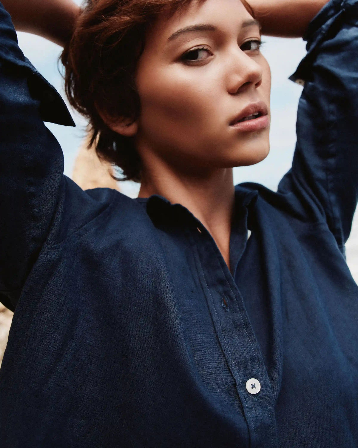 100% European Linen Long Sleeve Shirt