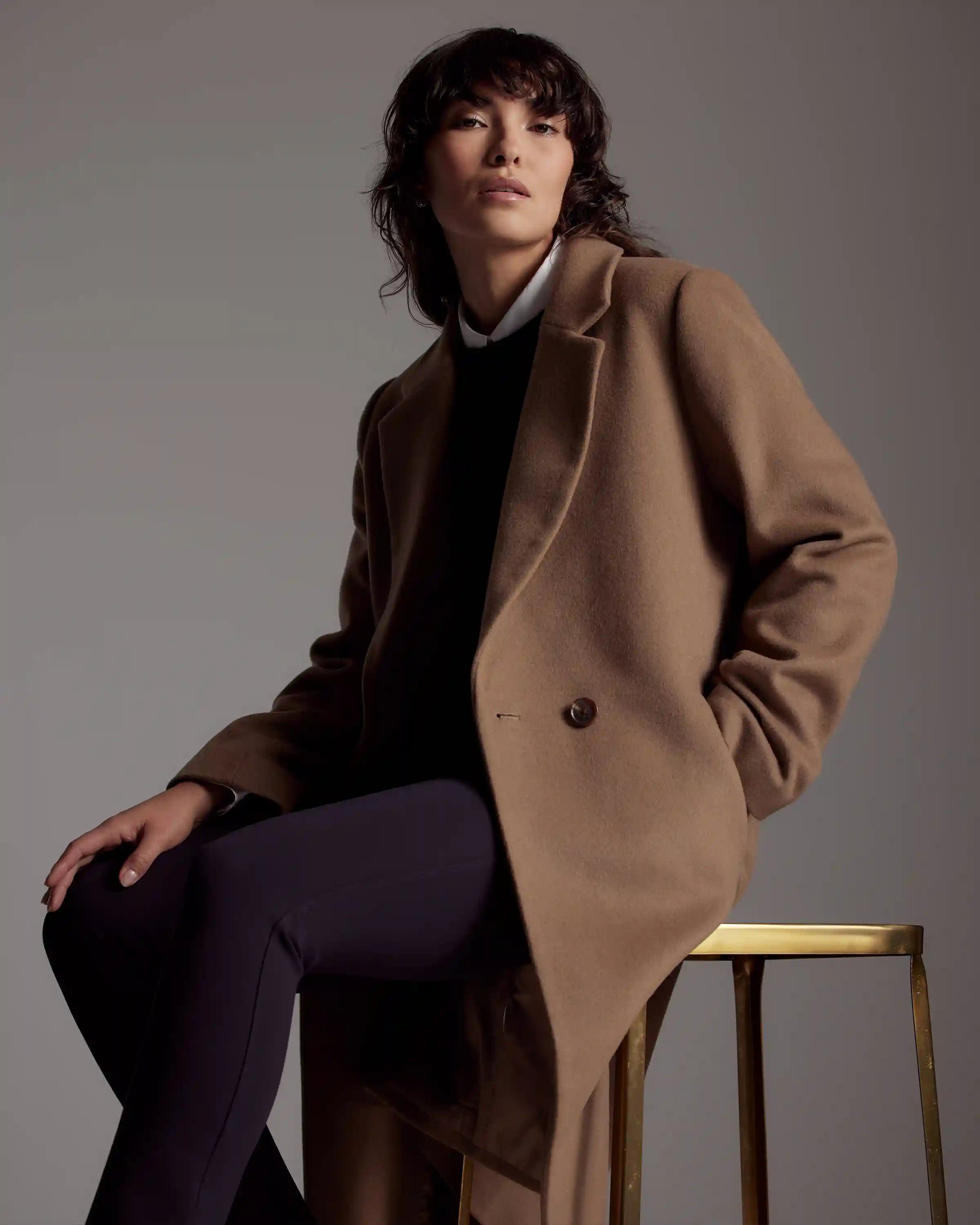 Italian Wool Classic Single-Breasted Coat