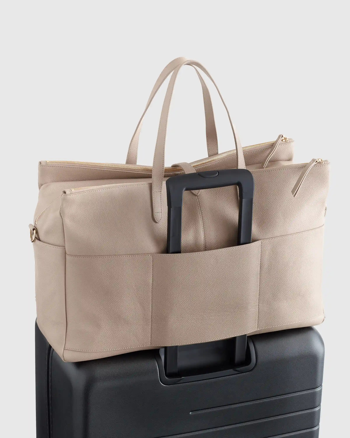 Italian Leather Triple Compartment Weekender