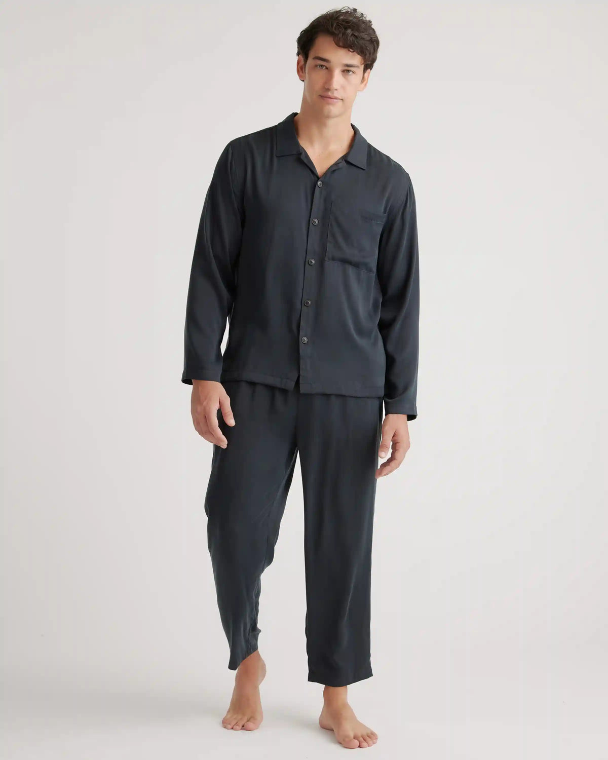 100% Washable Silk Button Down Pant Set